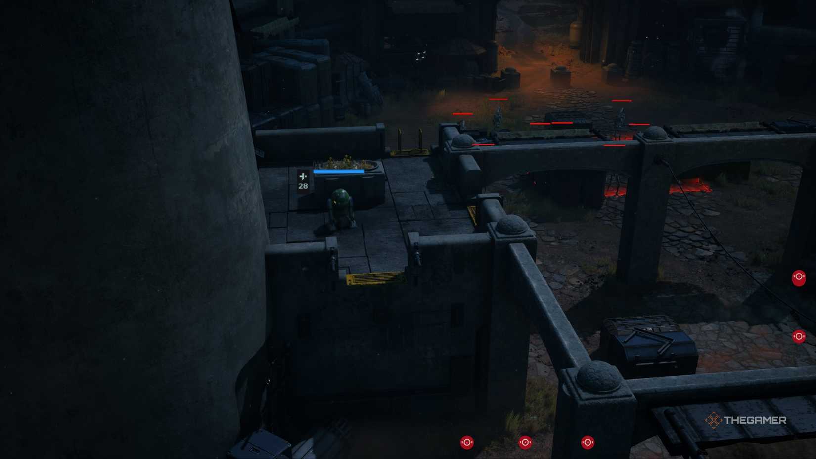 A droid on the highground in Star War Zero Company