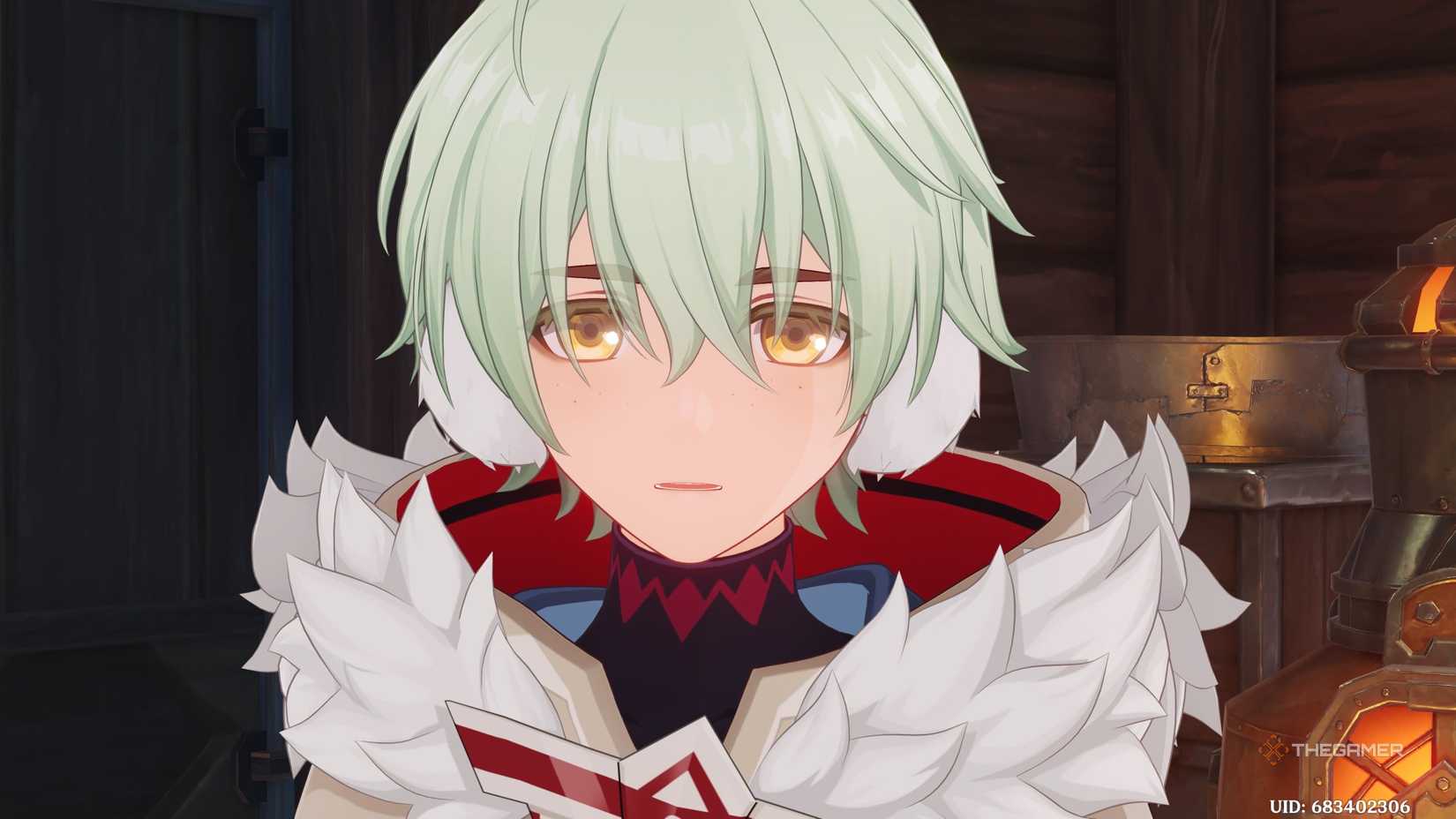 Alyosha when you first meet him in Genshin Impact.