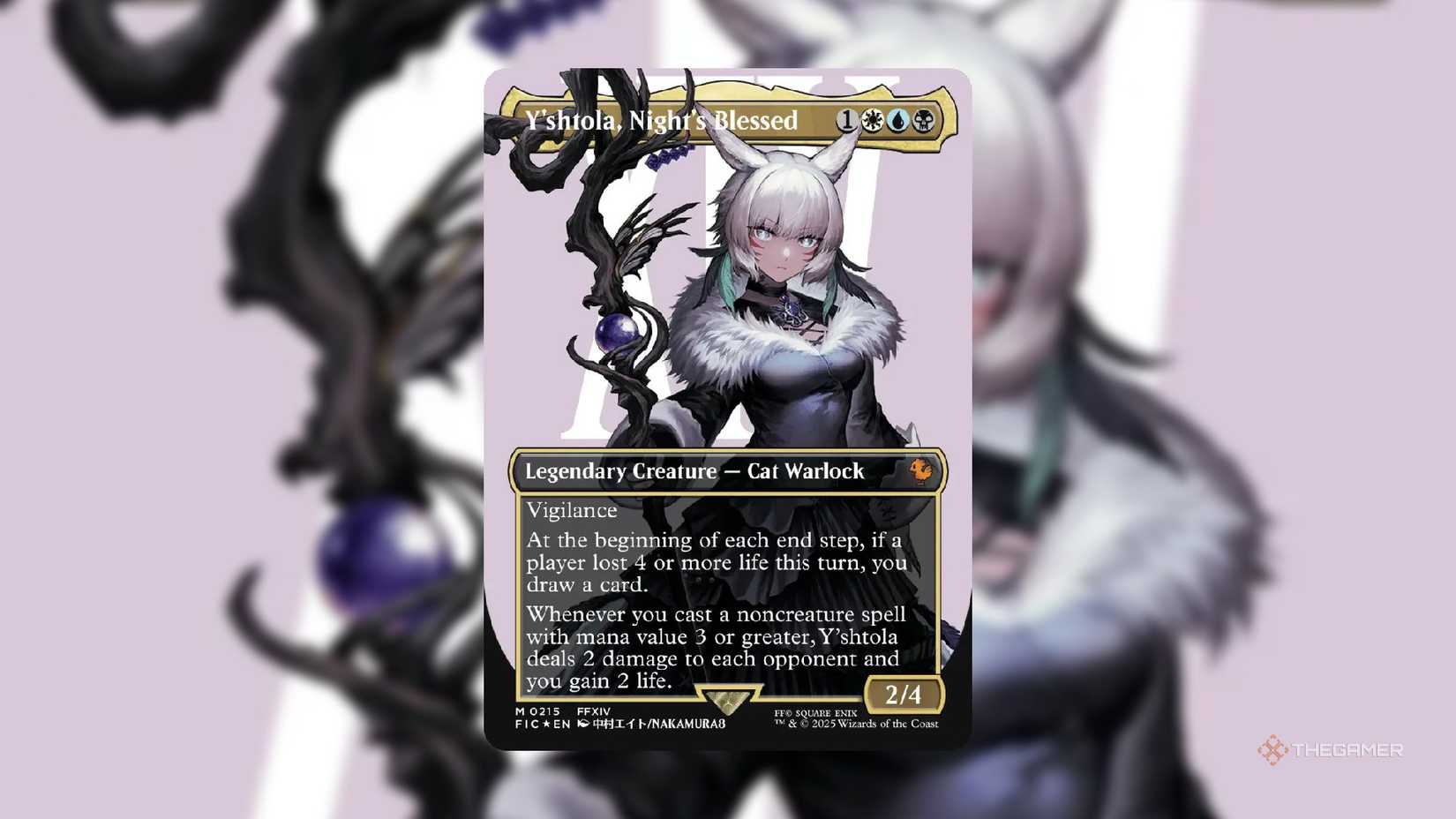 An image of Y'shtola, Night's Blessed borderless art variant from MTG final fantasy