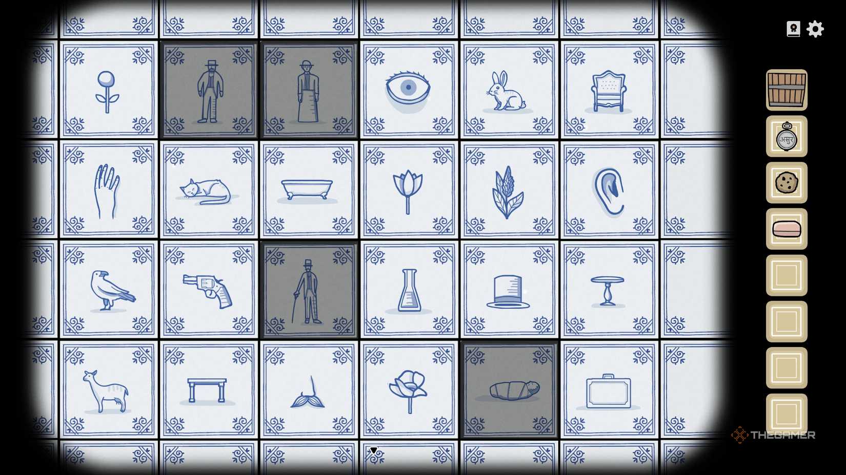 Bathroom wall tile puzzle in Servant of the Lake.