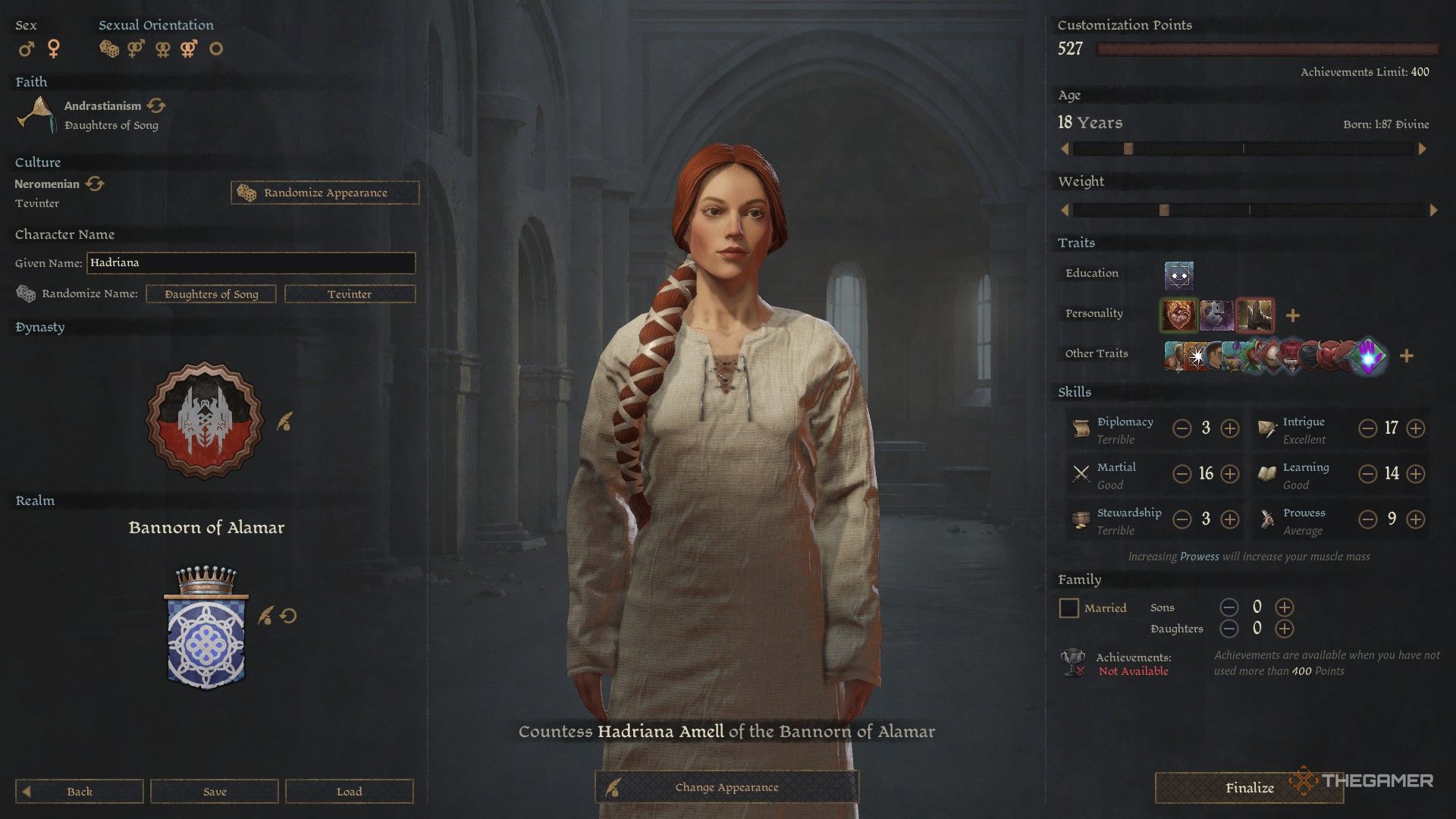 Character creator in Crusader Kings 3. Modded to have Dragon Age references