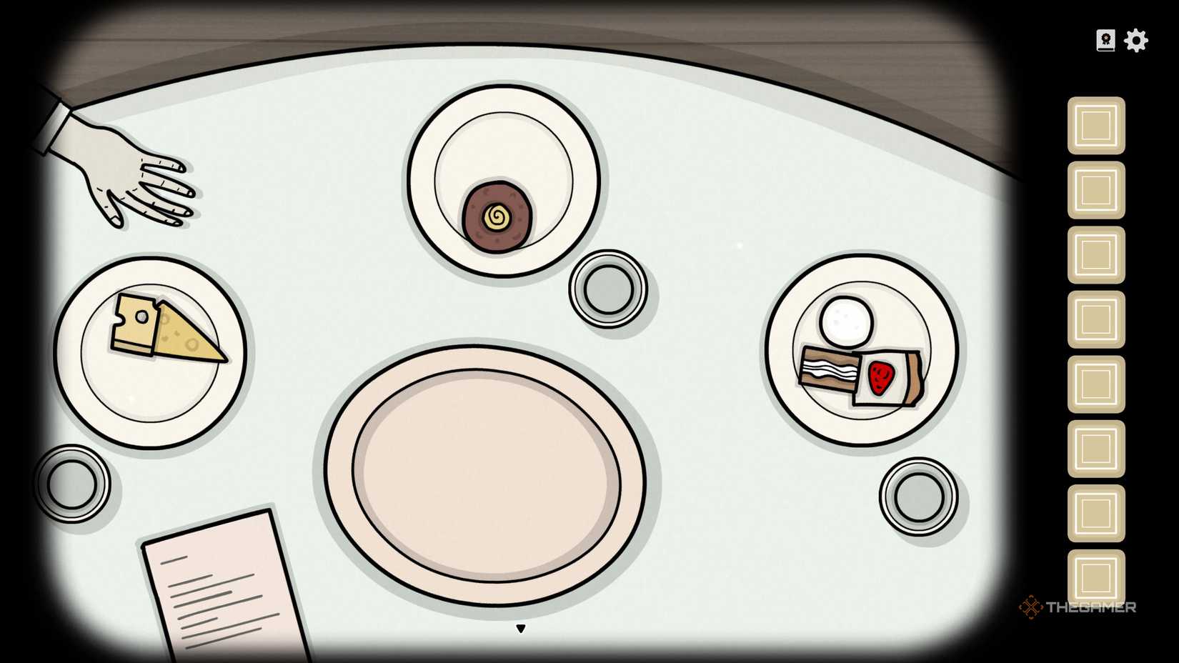 Dessert puzzle solution in Servant of the Lake.