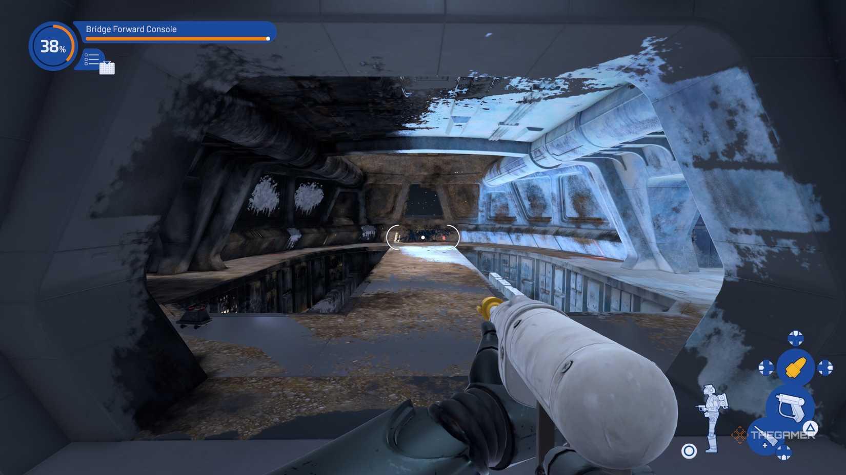 powerwashing the filthy super star destroyer bridge in powerwash simulator 2.
