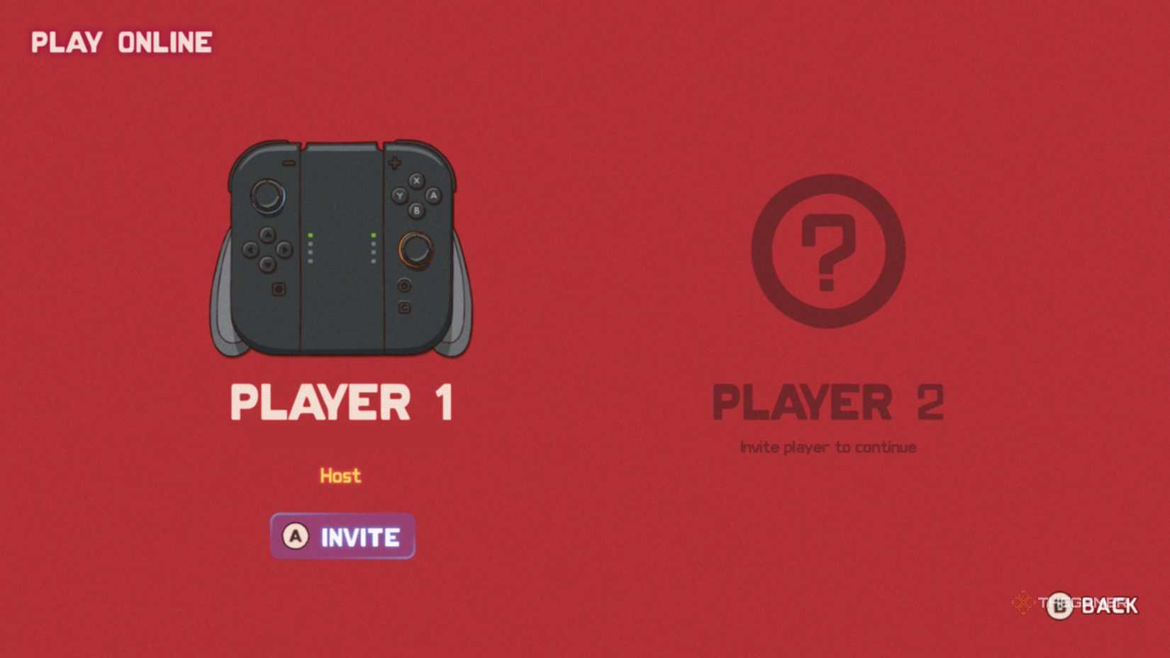 Orbitals online screen showing an invite option for a second player.