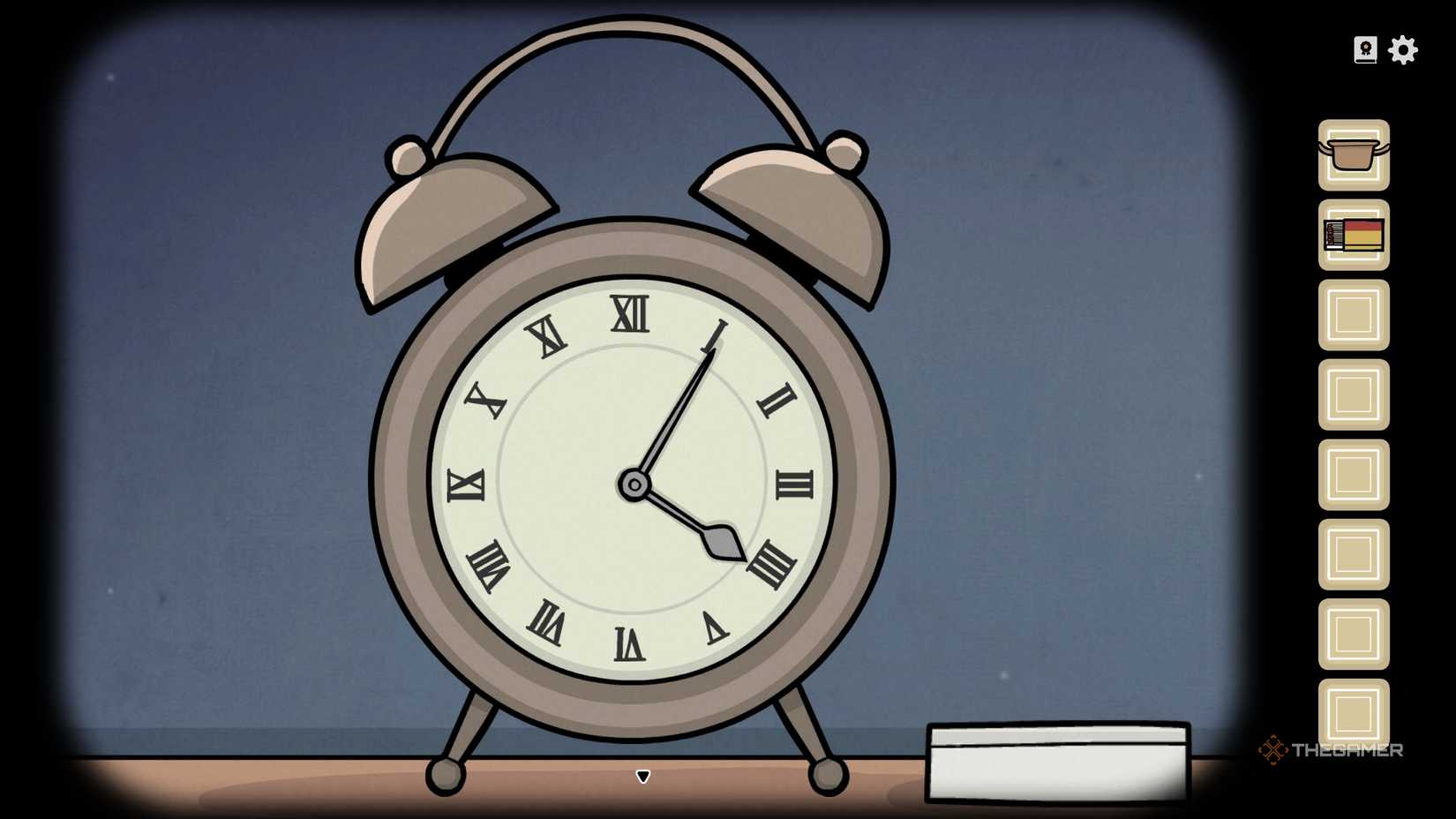 Kate's brother's note beside the clock in Servant of the Lake.