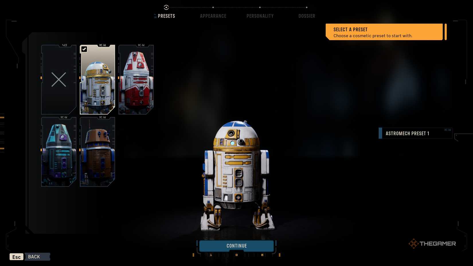 Making a custom astromech in Star Wars Zero Company. The chosen astromech looks like R2 D2