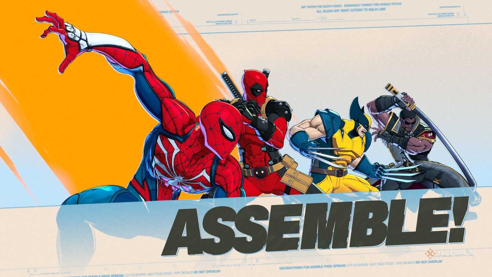 Marvel Tokon characters assembling to fight.