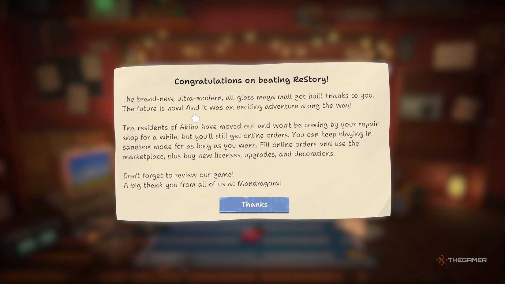 ReStory Chill Electronic Repairs Bad Ending description