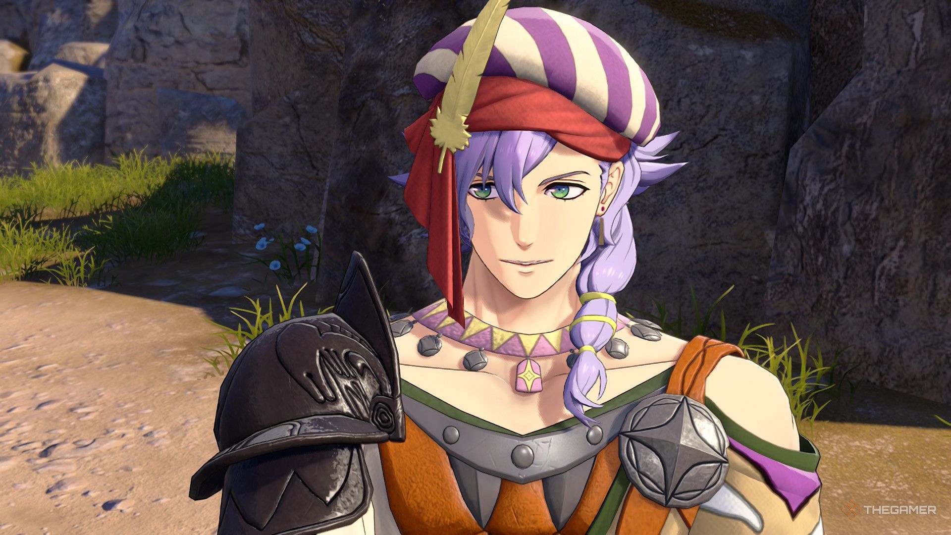 Sirocco, a purple-haired man in Fire Emblem Fortune's Weave.