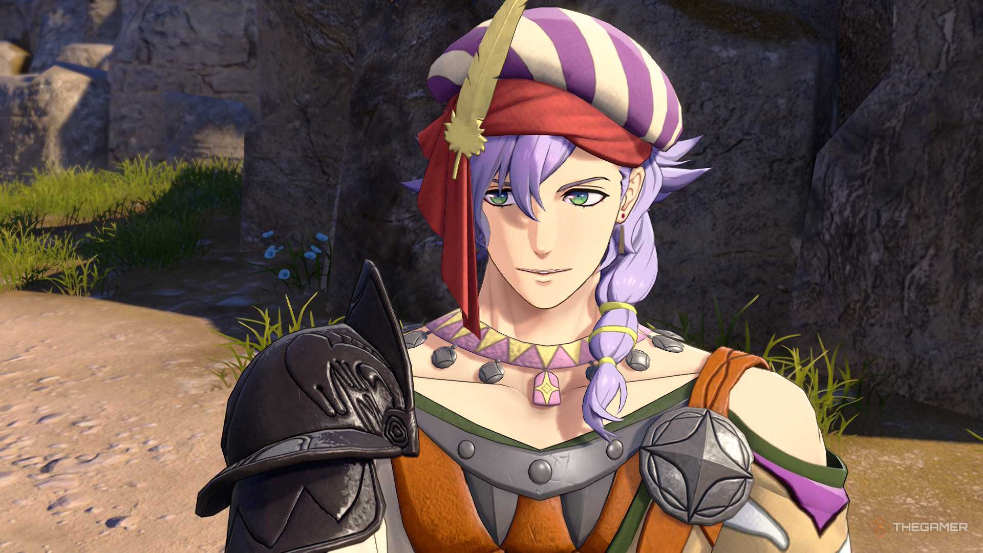 Sirocco, a purple-haired man in Fire Emblem Fortune's Weave.