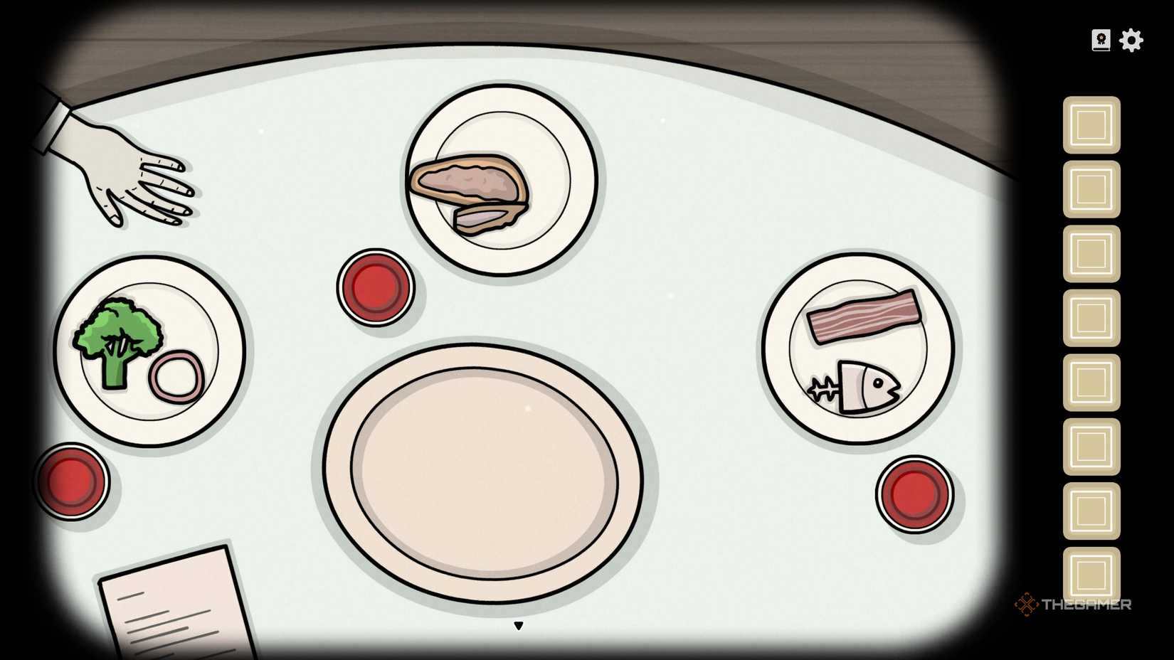 The appetizer puzzle solution in Servant of the Lake.