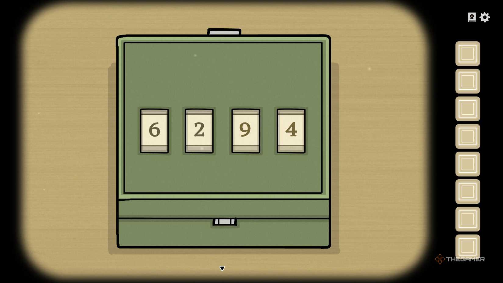 The lockbox puzzle solution in Servant of the Lake.