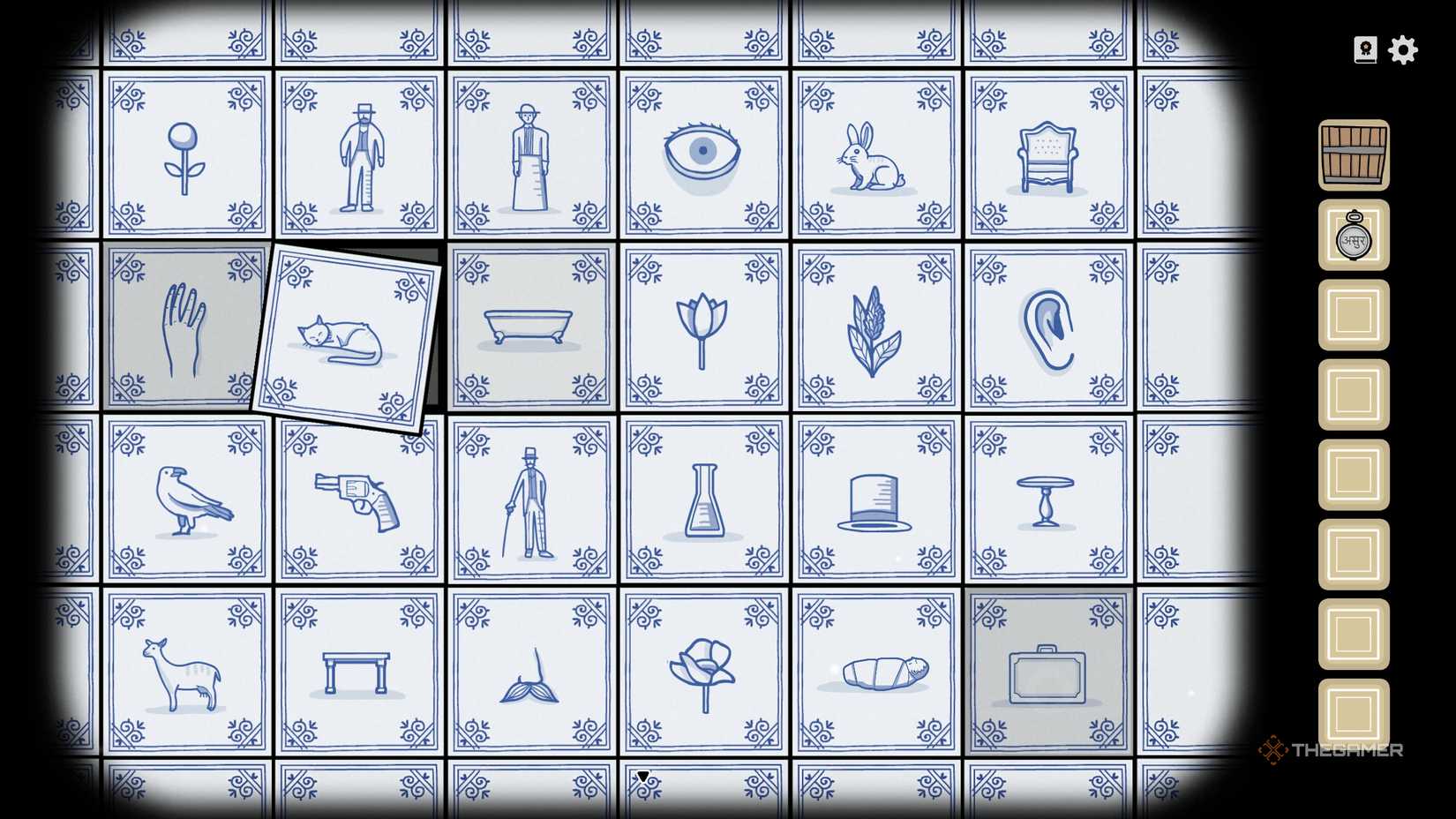 The tile puzzle to get Kate's brother's clue in Servant of the Lake.