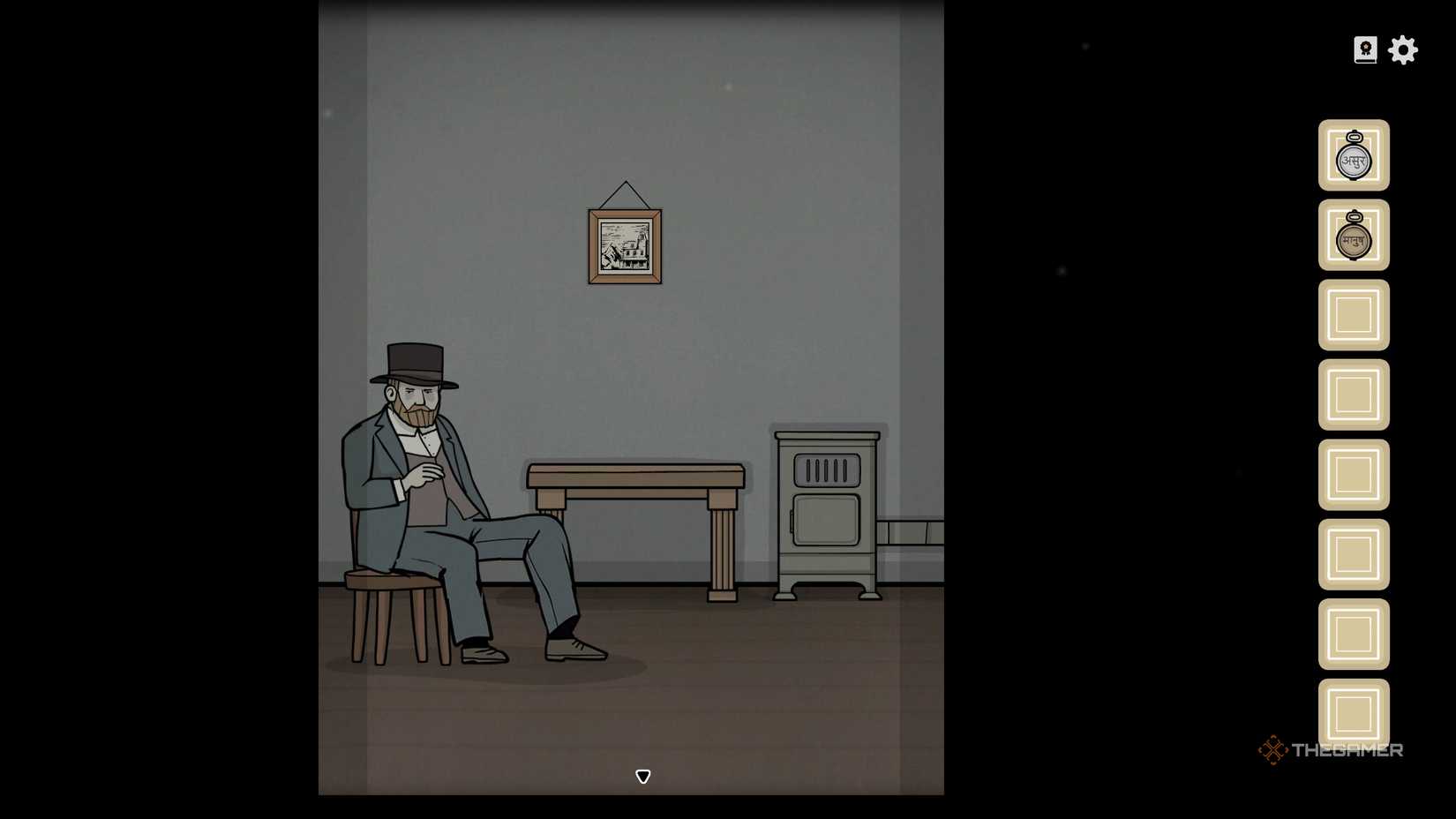 William in the Servant's room in Servant of the Lake.