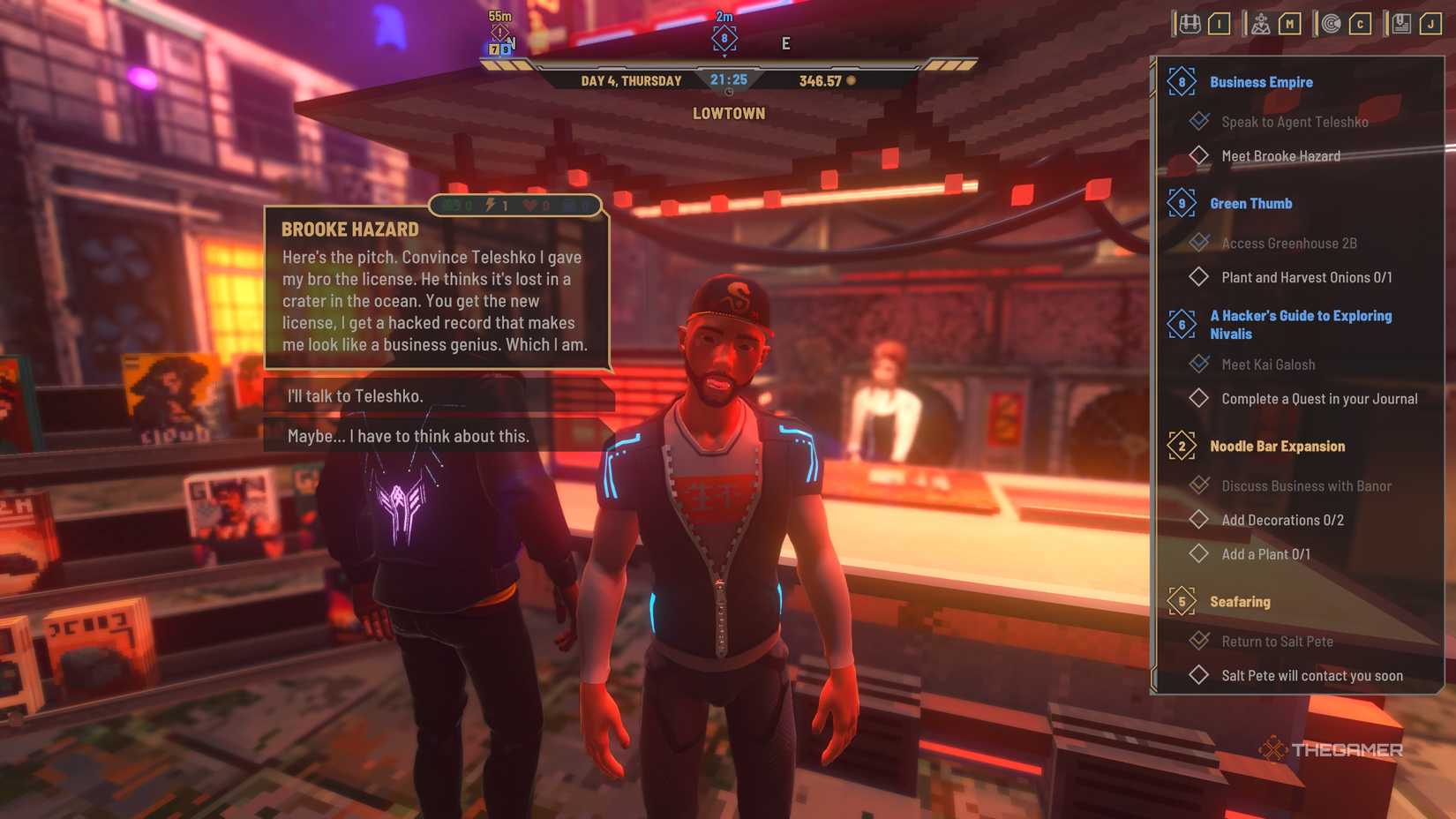 A player unlocking their tier 1 buisness permit in Nivalis Nights.
