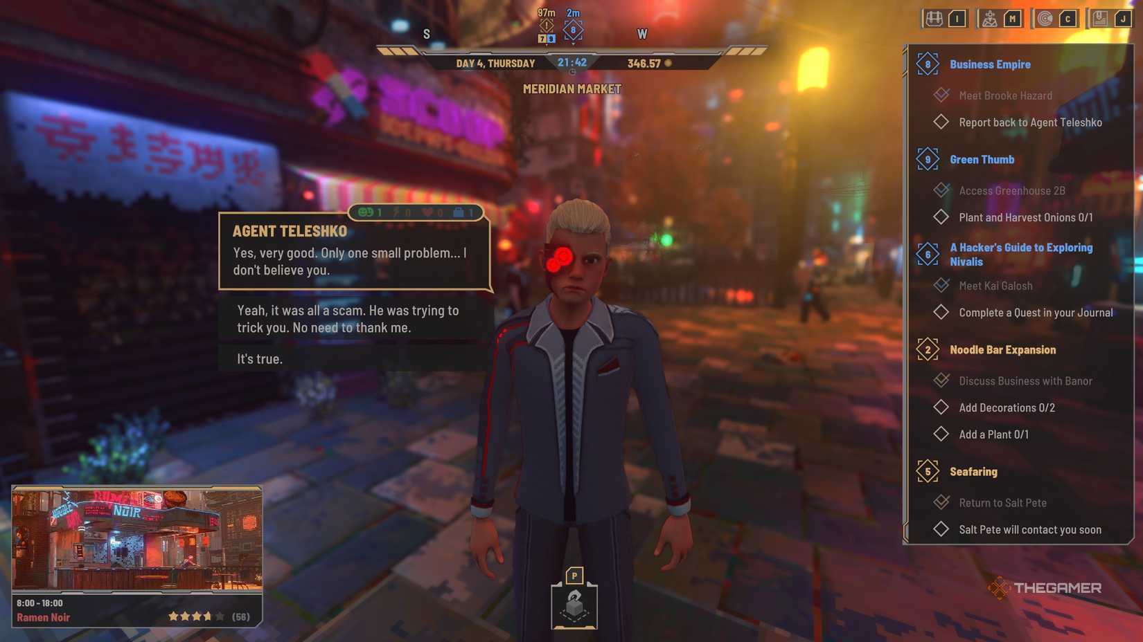 A player unlocking their tier 1 buisness permit in Nivalis Nights.