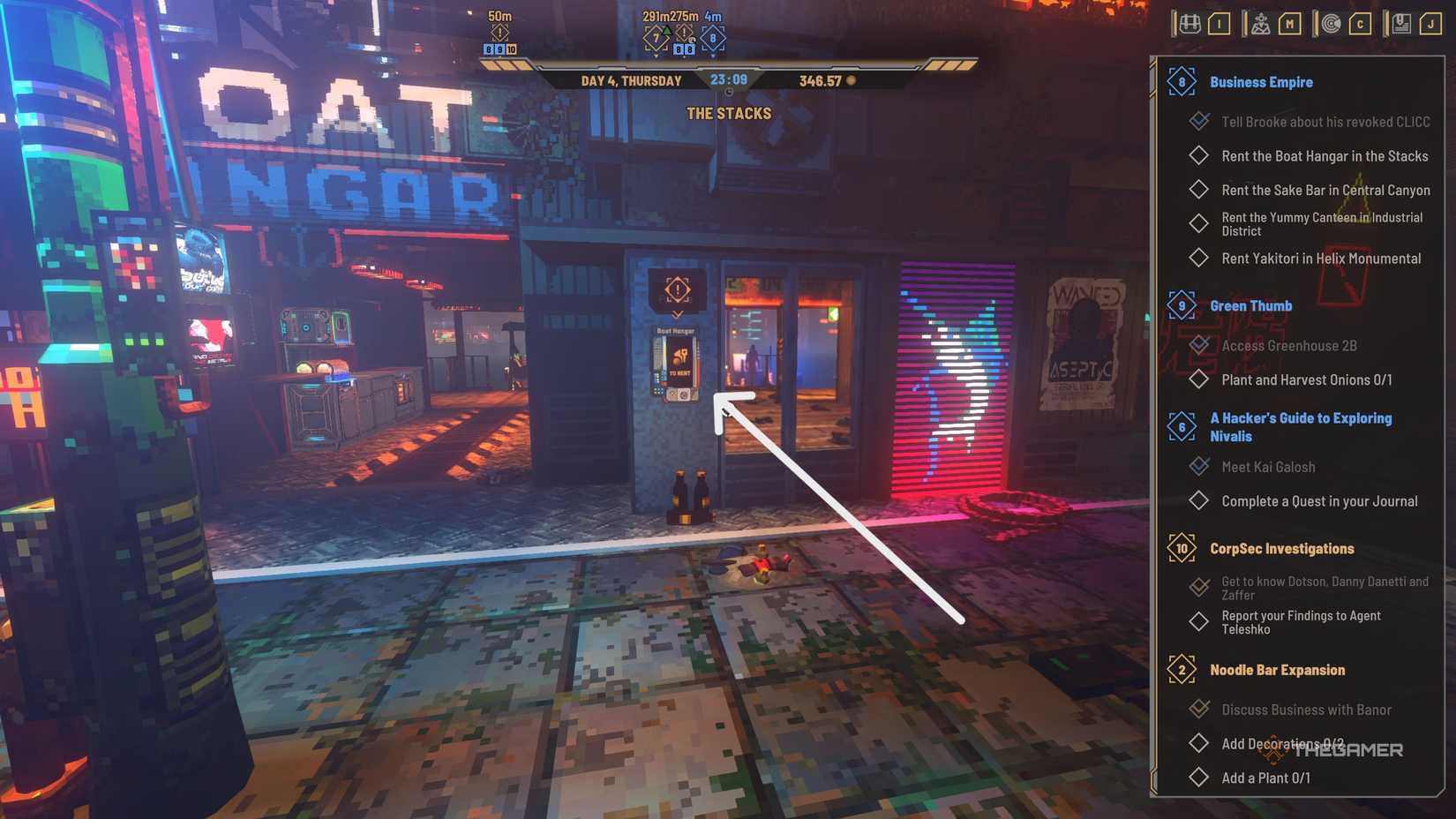 A player unlocking their tier 1 buisness permit in Nivalis Nights.