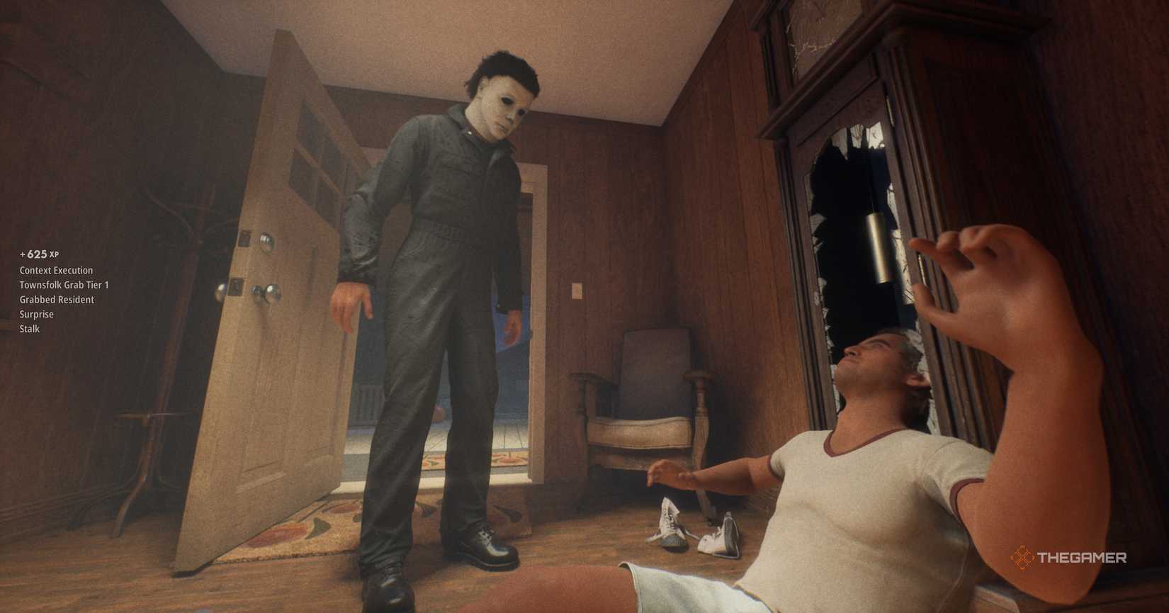 Playing inside a house as Michael in Halloween: The Game.