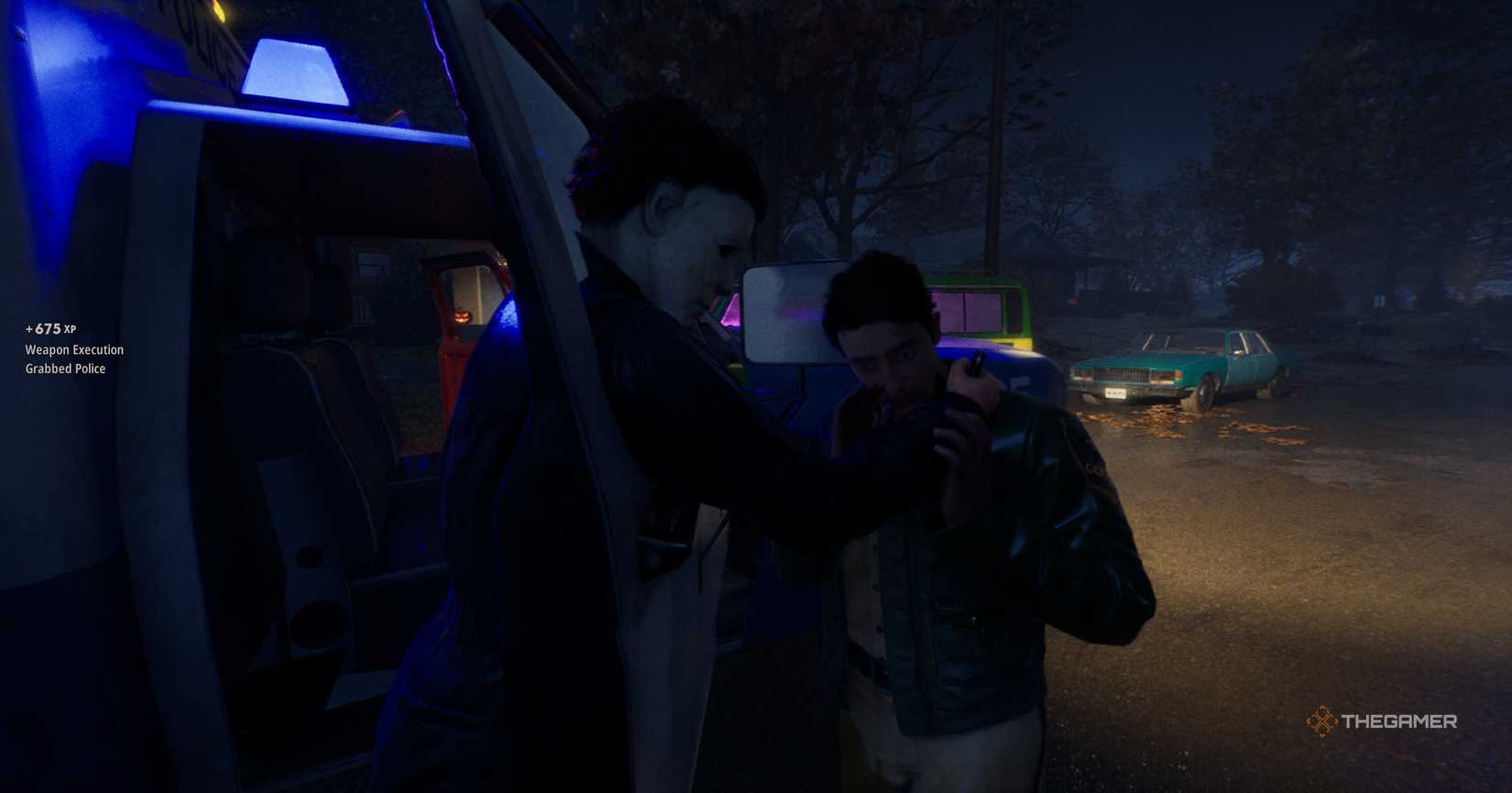 Playing as Michael in Halloween: The Game.