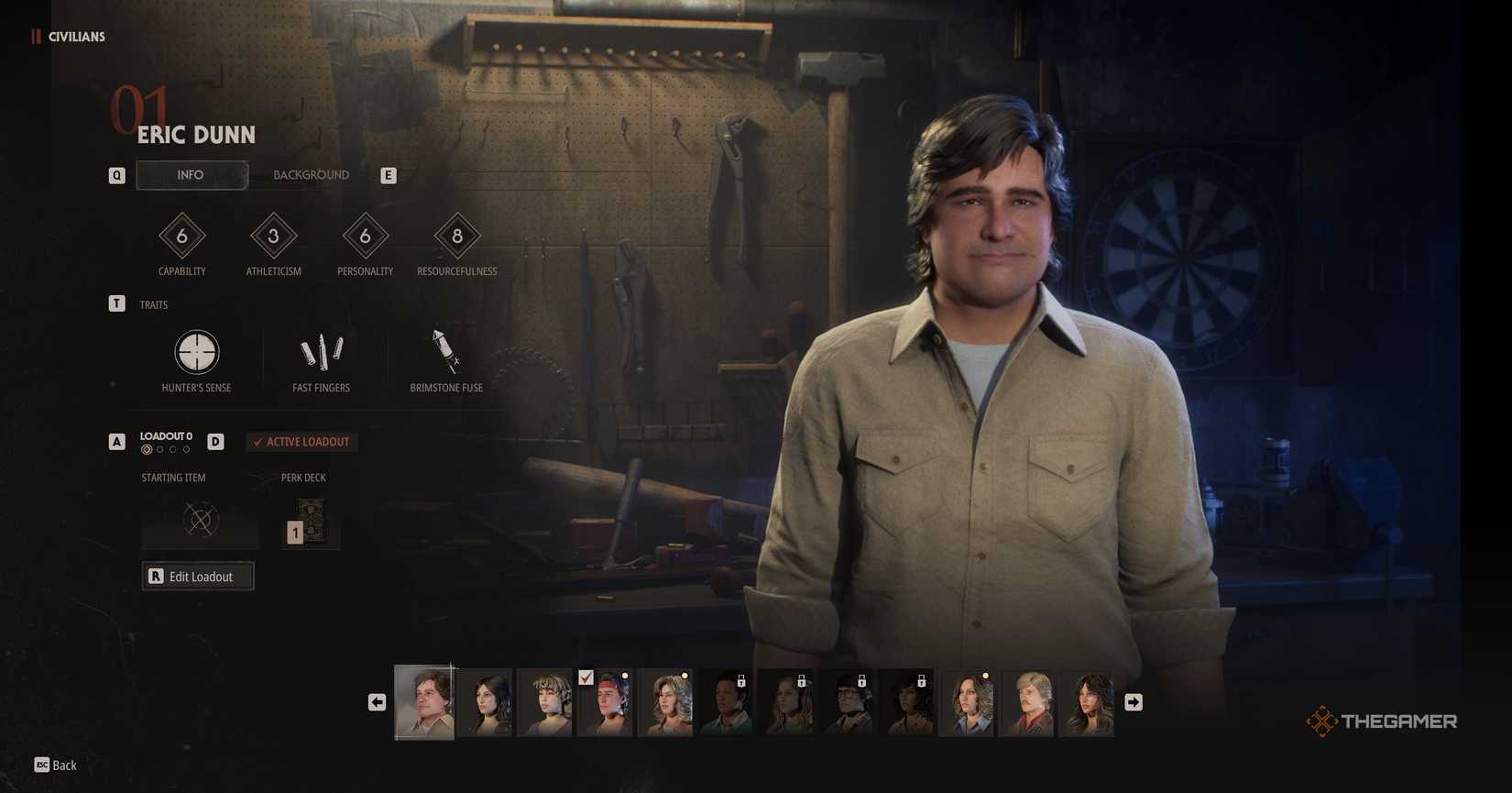 Eric Dunn in Halloween: The Game's menu.