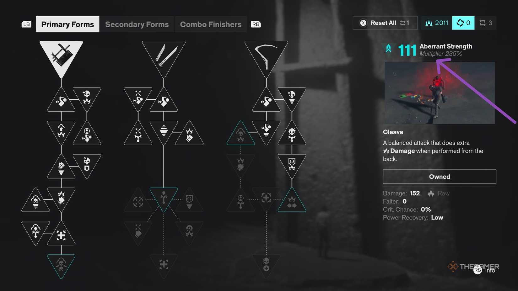 A player increasing their Aberrant Strength in Control Resonant.
