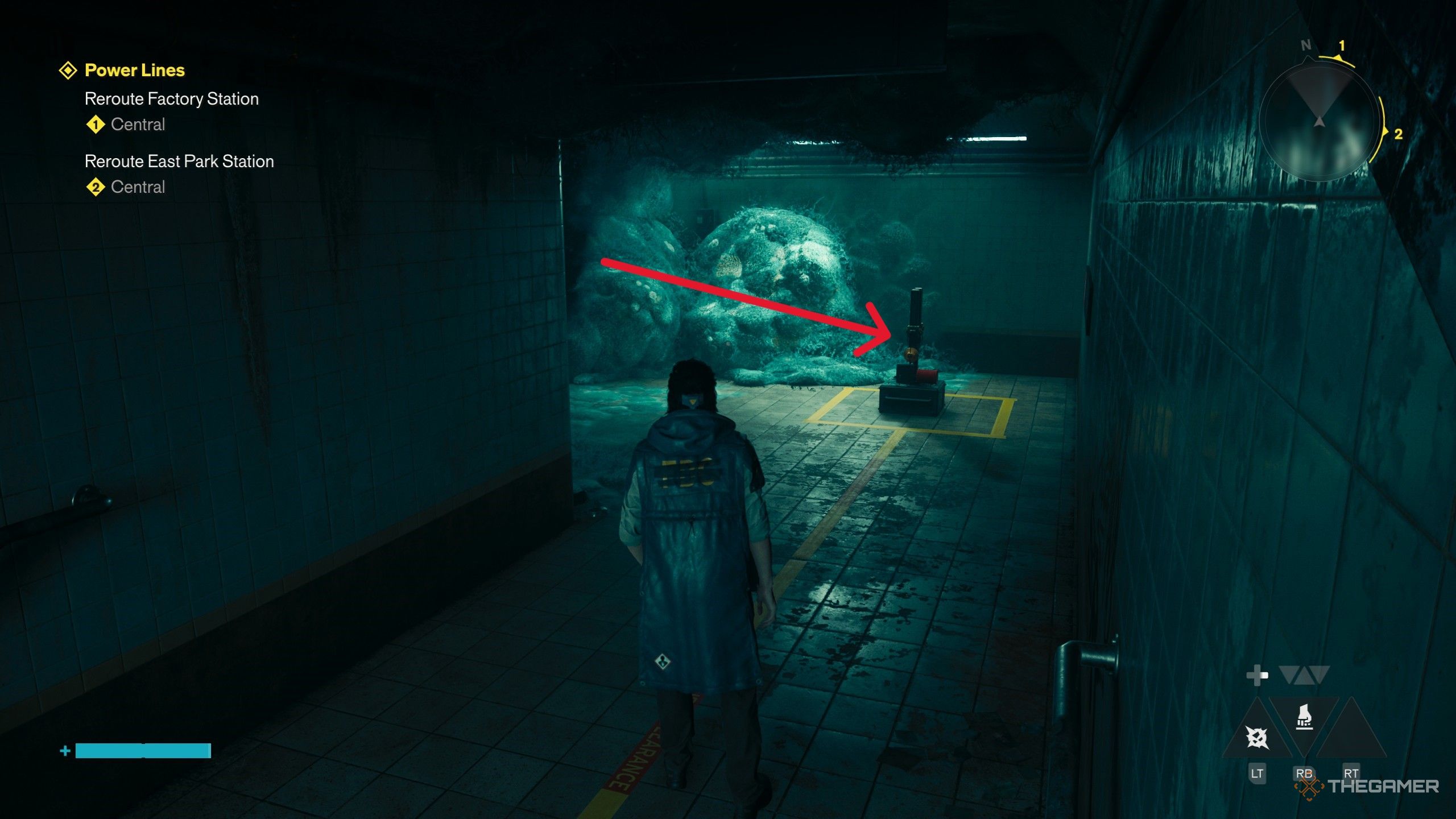 A player completing the Power Lines quest in Control Resonant.
