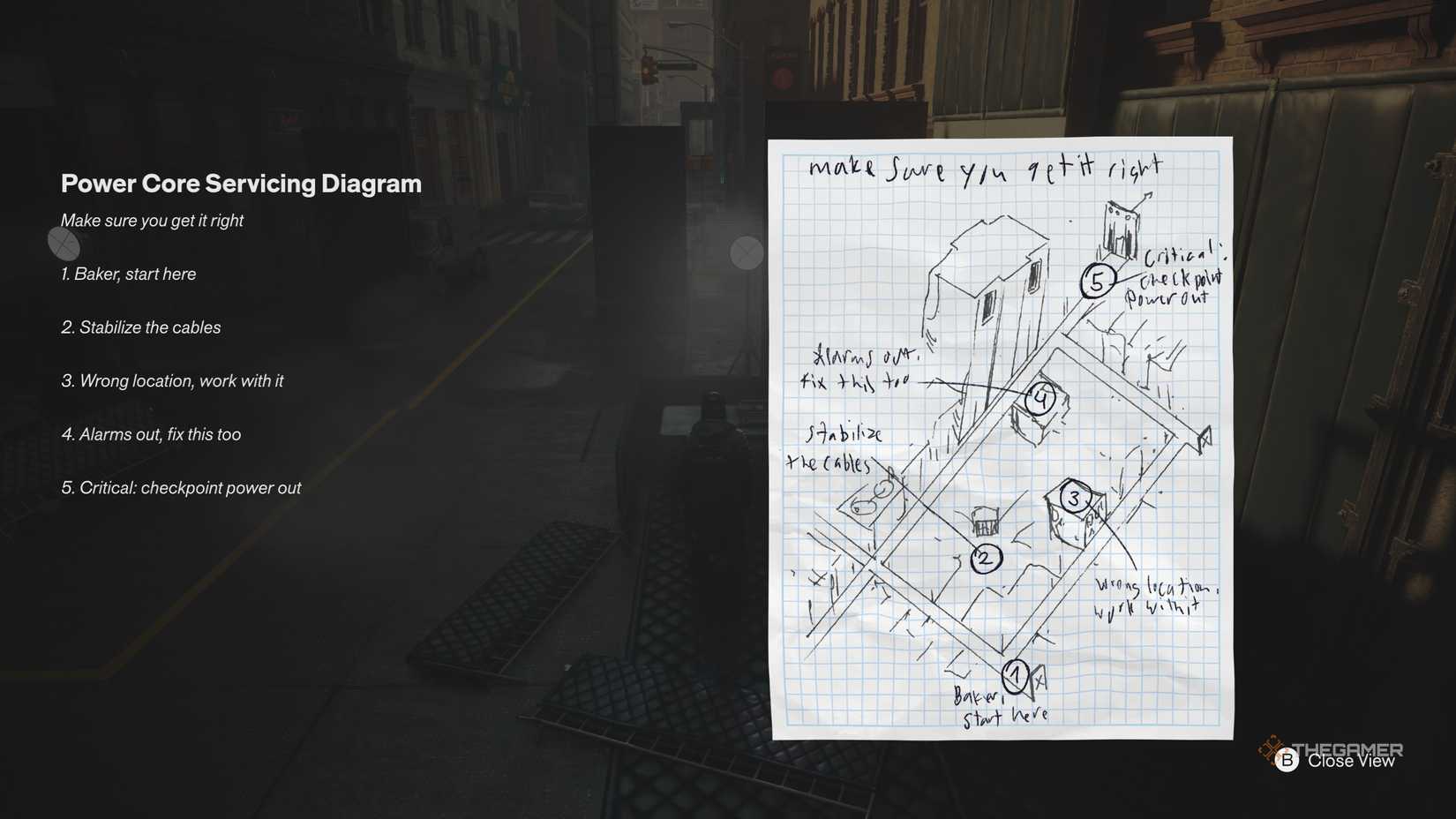 A player charging the central checkpoint in Control Resonant.