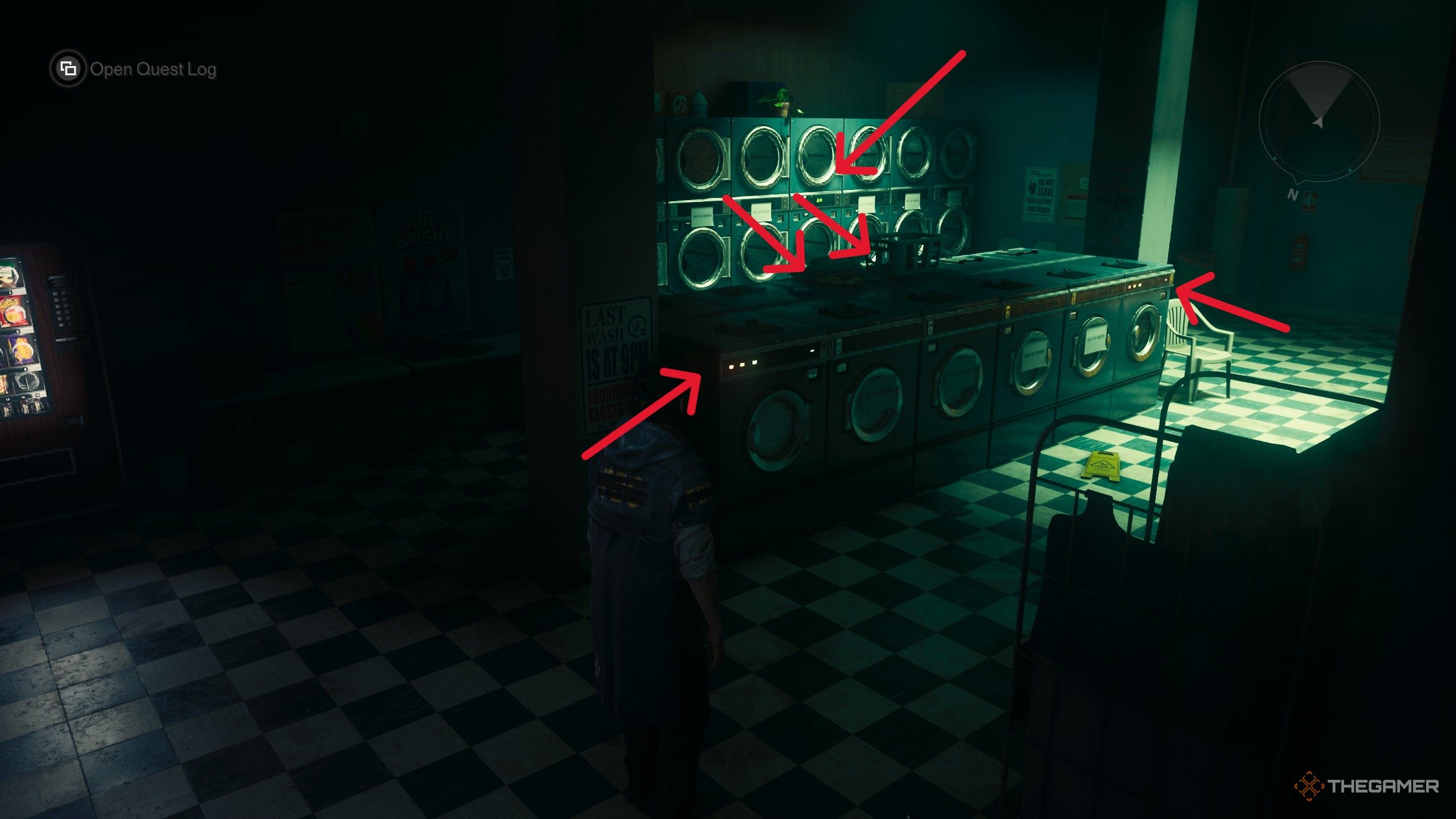 A player solving the washing machine puzzle in Control Resonant.