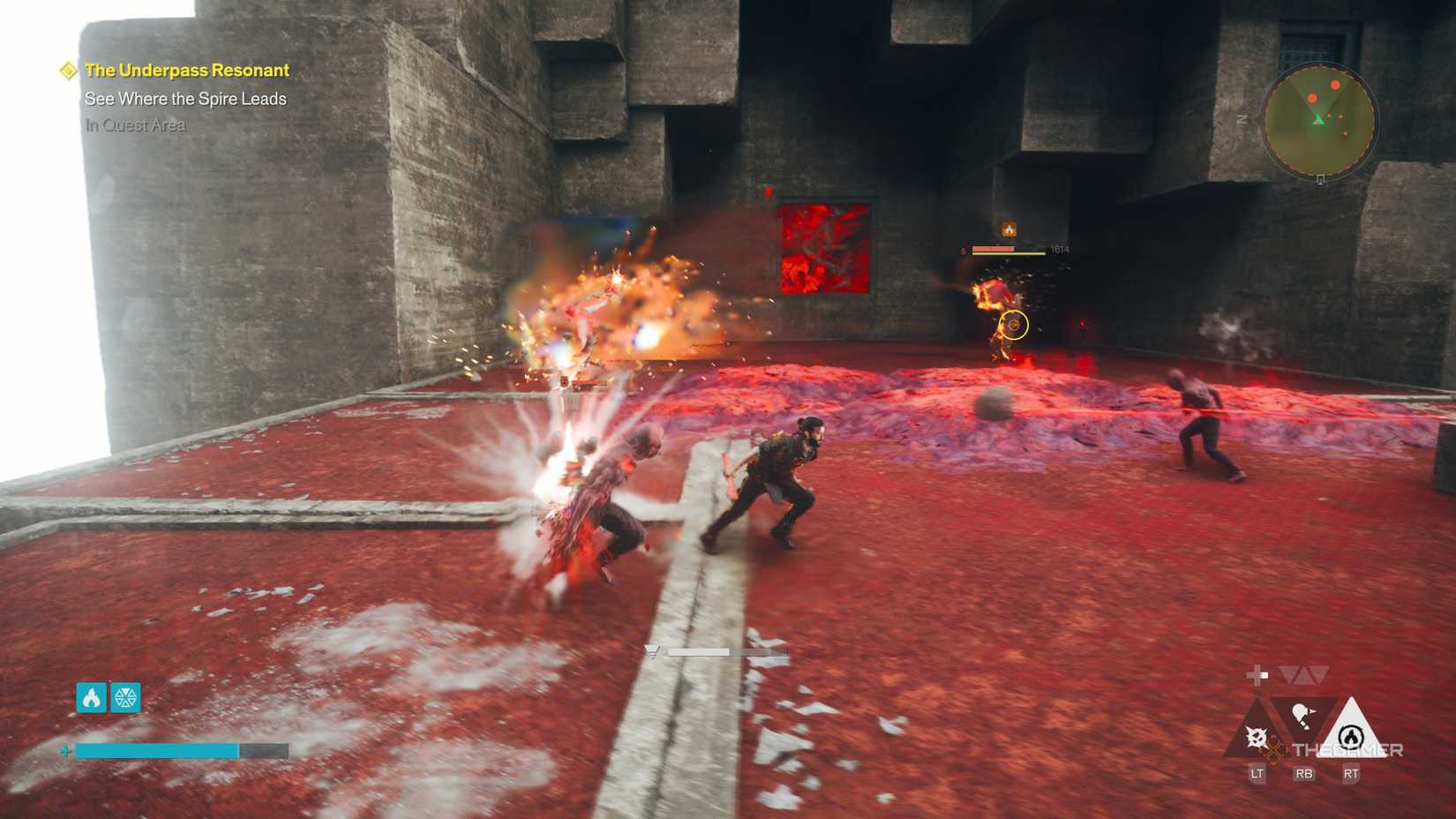 A player finding the keys and beating The Physicist boss in Control Resonant.