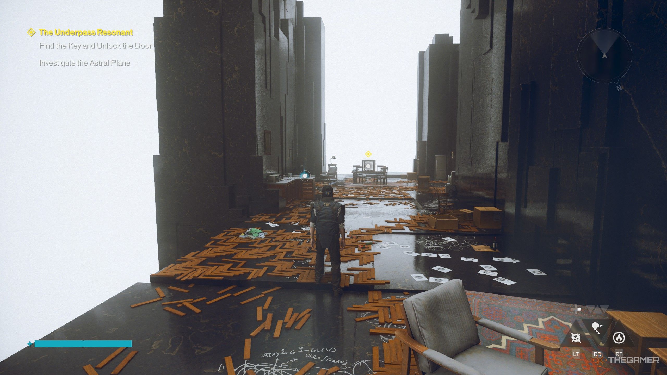 A player finding the keys and beating The Physicist boss in Control Resonant.