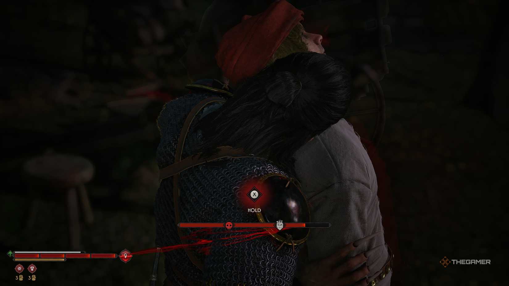 A player increasing their Corruption level in The Blood of Dawnwalker.
