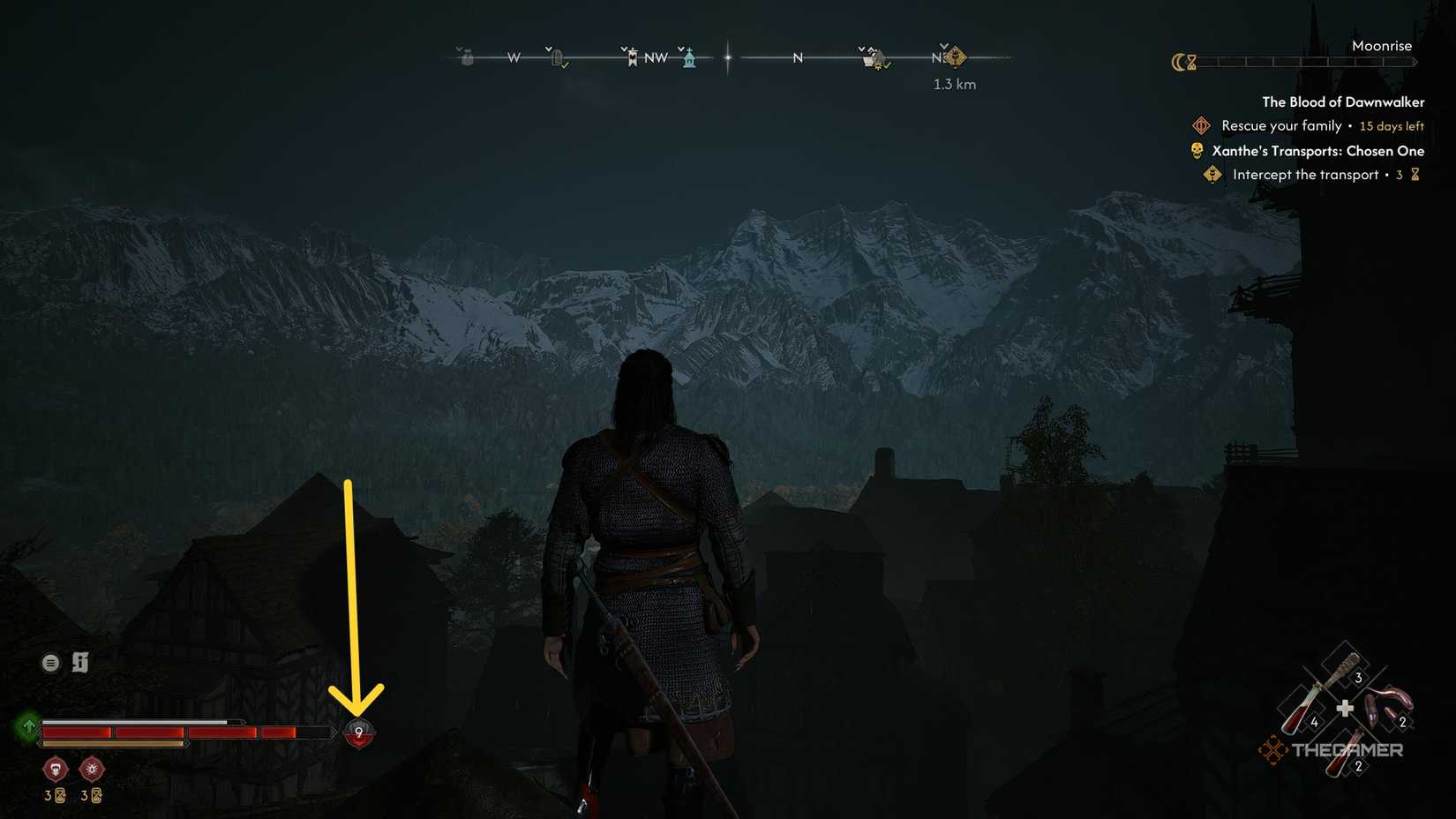 A player increasing their Corruption level in The Blood of Dawnwalker.