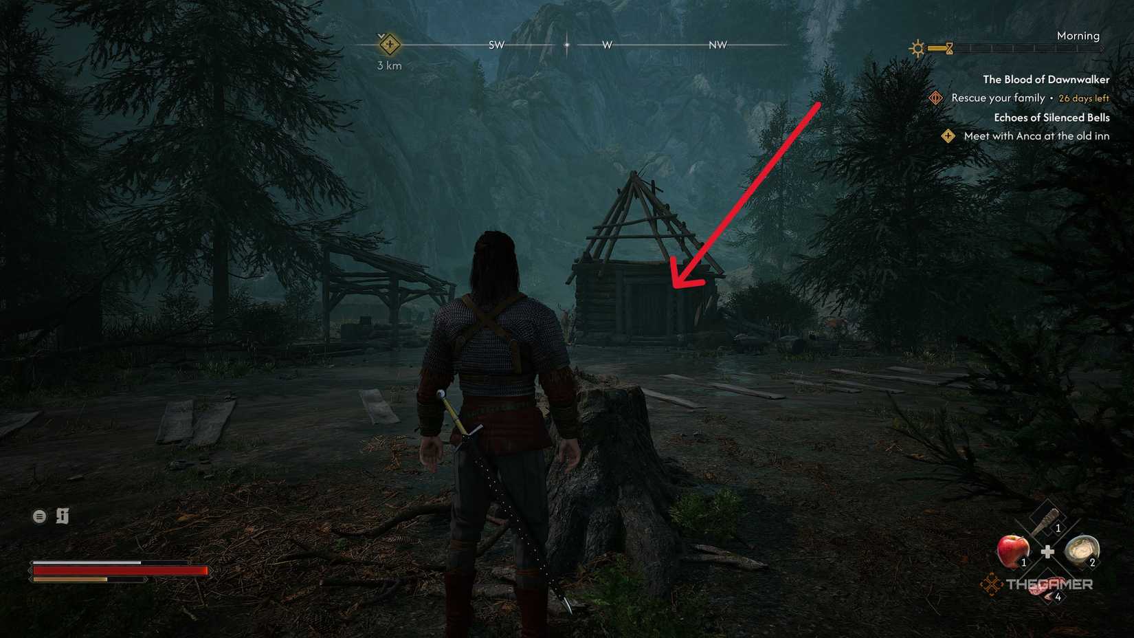 A player unlocking the Silver Trader so they can sell silver in The Blood of Dawnwalker.