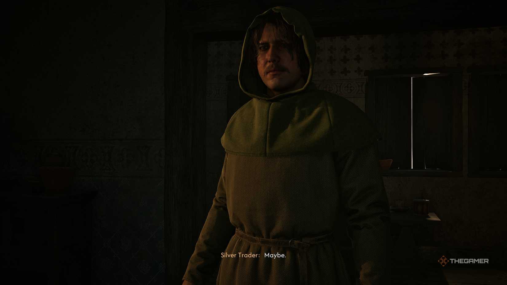 A player unlocking the Silver Trader so they can sell silver in The Blood of Dawnwalker.
