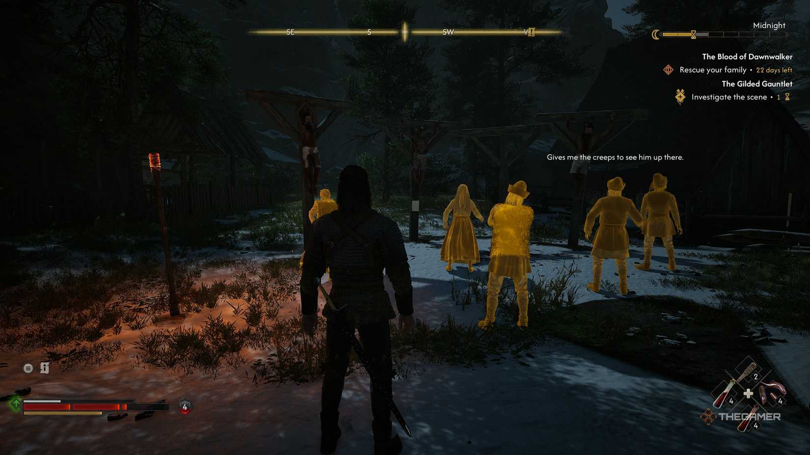 A player picking draining or killing Ambrus in The Blood of Dawnwalker.