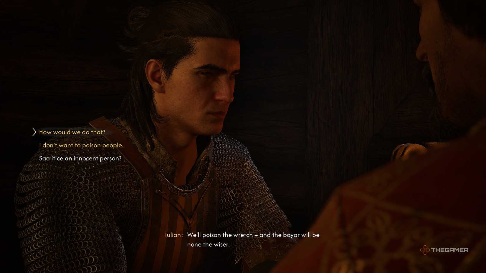 A player picking draining or killing Ambrus in The Blood of Dawnwalker.
