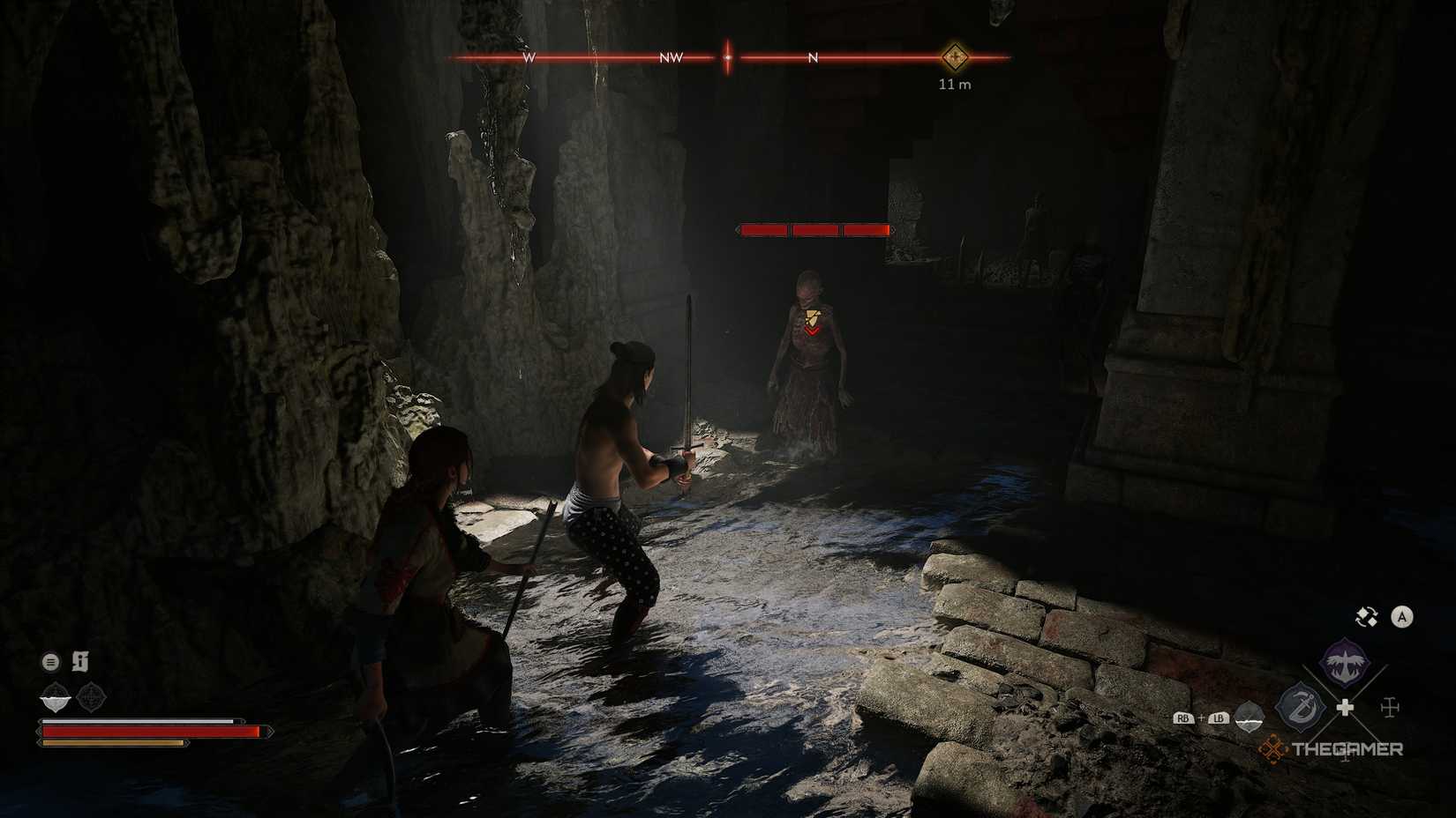 A player picking the right choice for the Font of Life in The Blood of Dawnwalker.