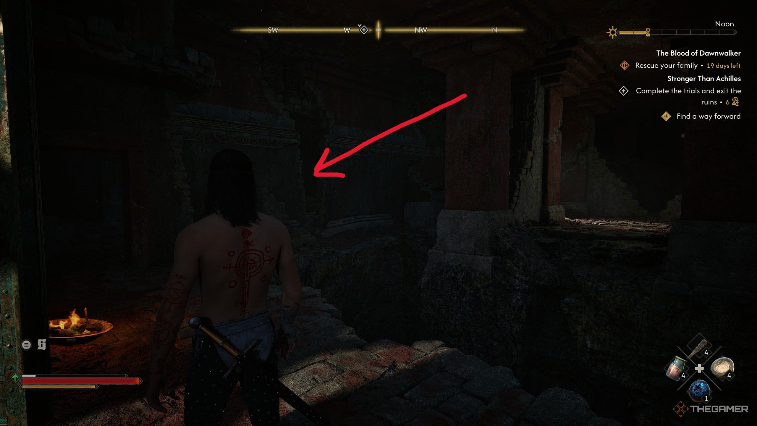 A player picking the right choice for the Font of Life in The Blood of Dawnwalker.