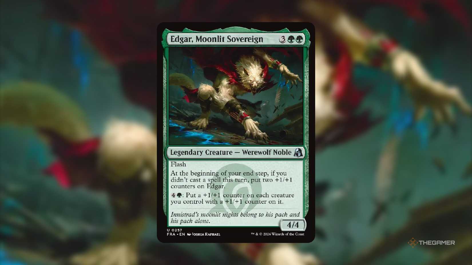 An image of the MTG Reality Fracture card Edgar, Moonlit Sovereign.