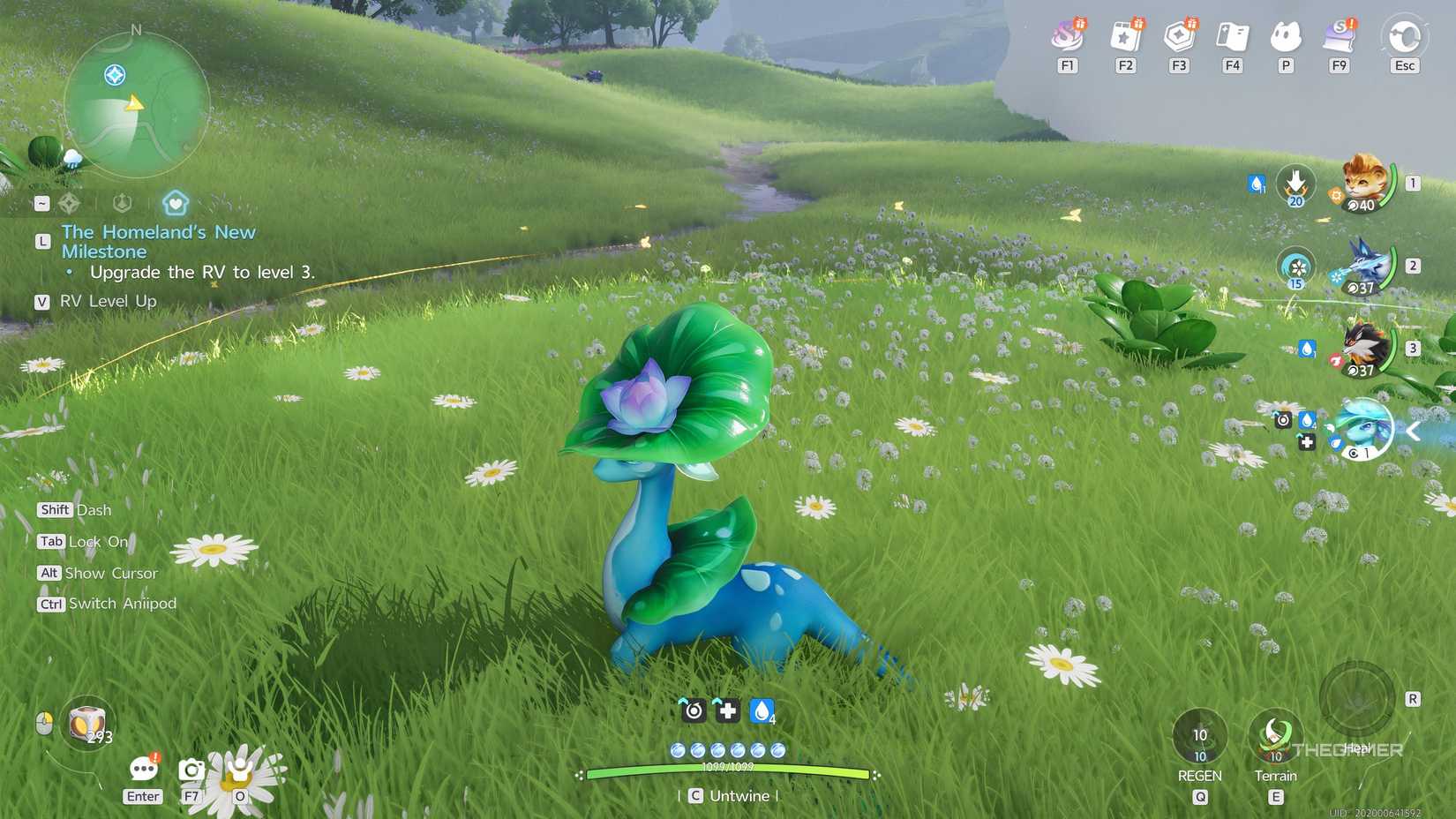 Aniimo Leafy is using the Healing Circle ability on the ground.