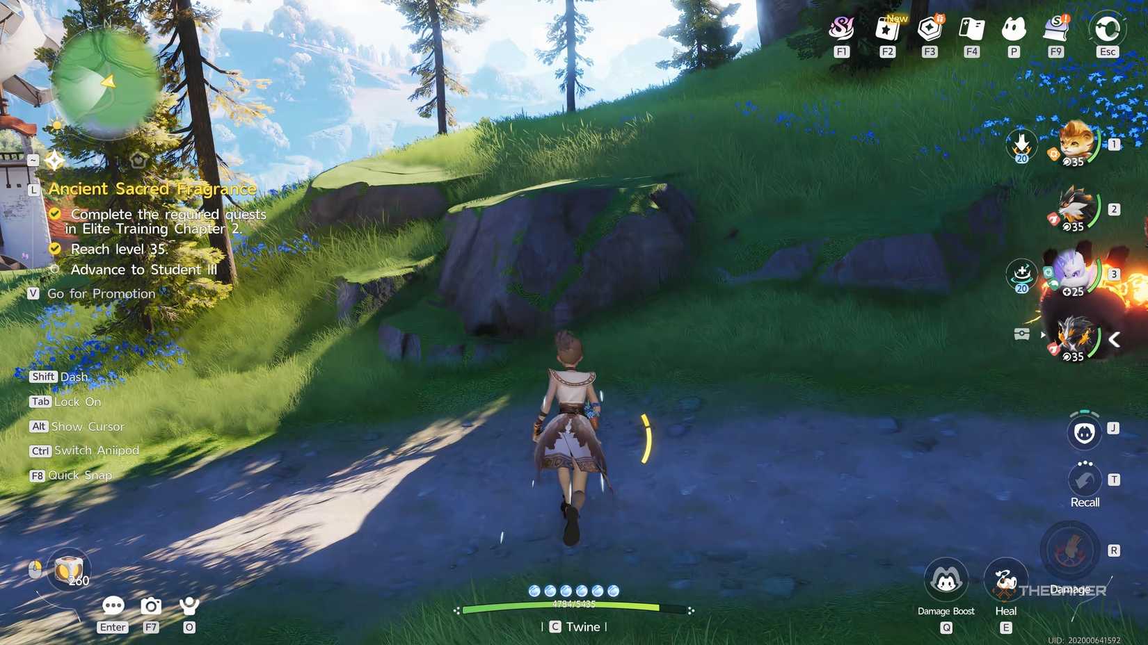 Aniimo player is on her way to do the promotion quest so she can continue the story.