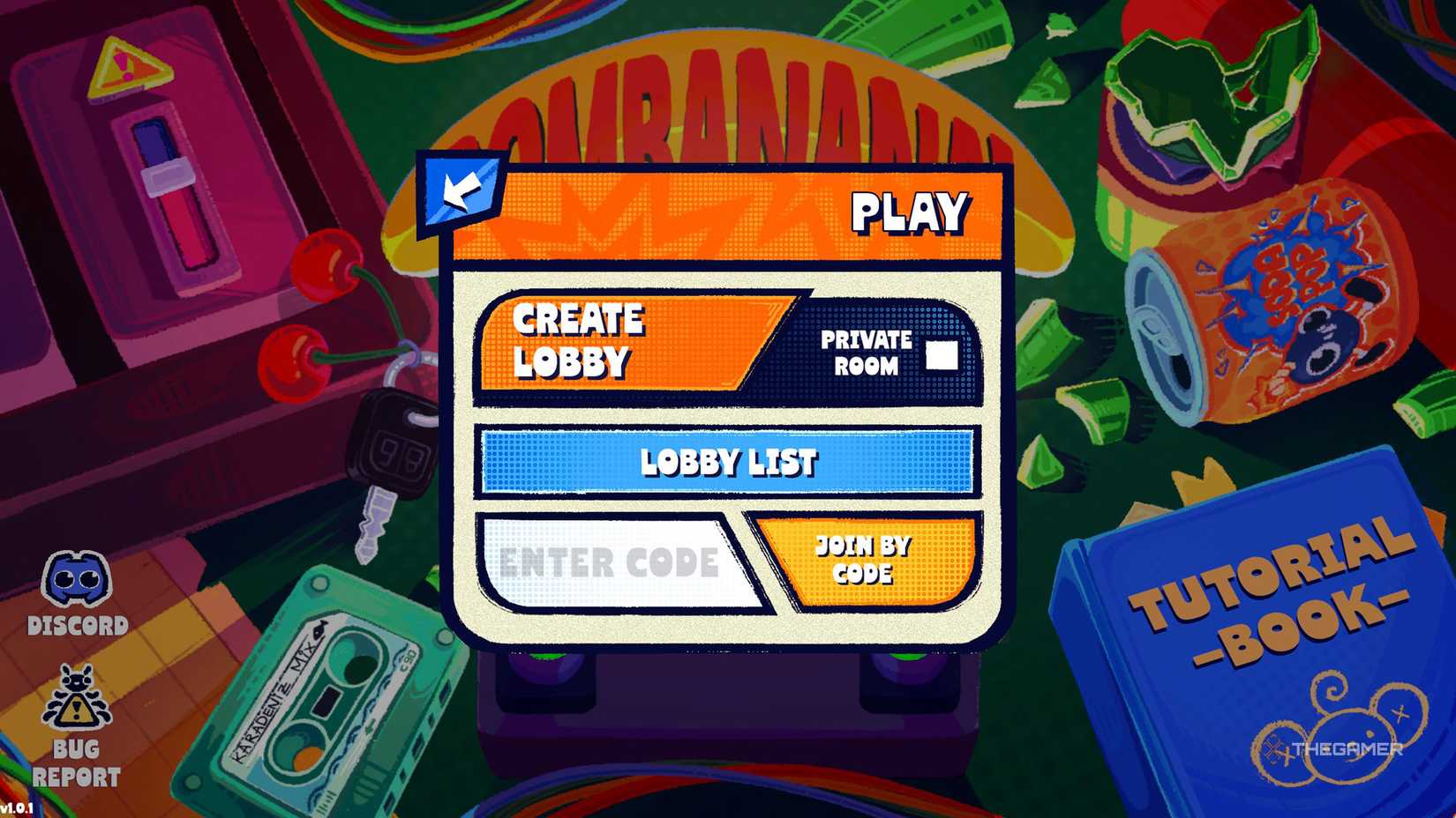 Bombanana multiplayer menu with several game options.