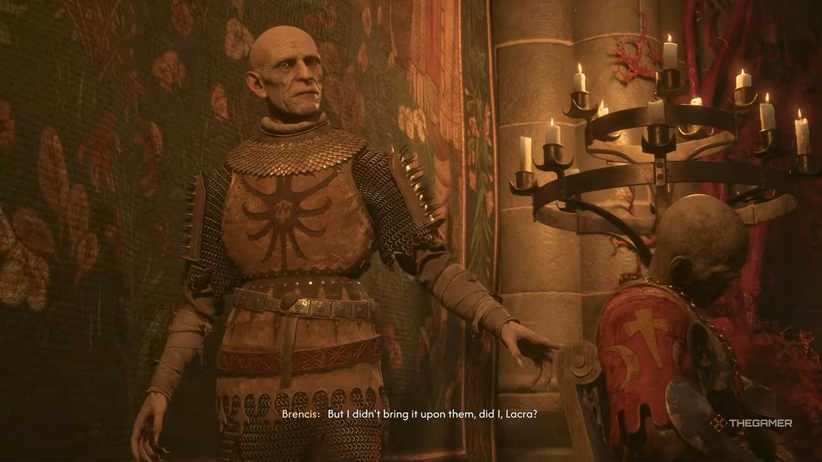 Brencis talking to Lacra in The Blood of Dawnwalker.