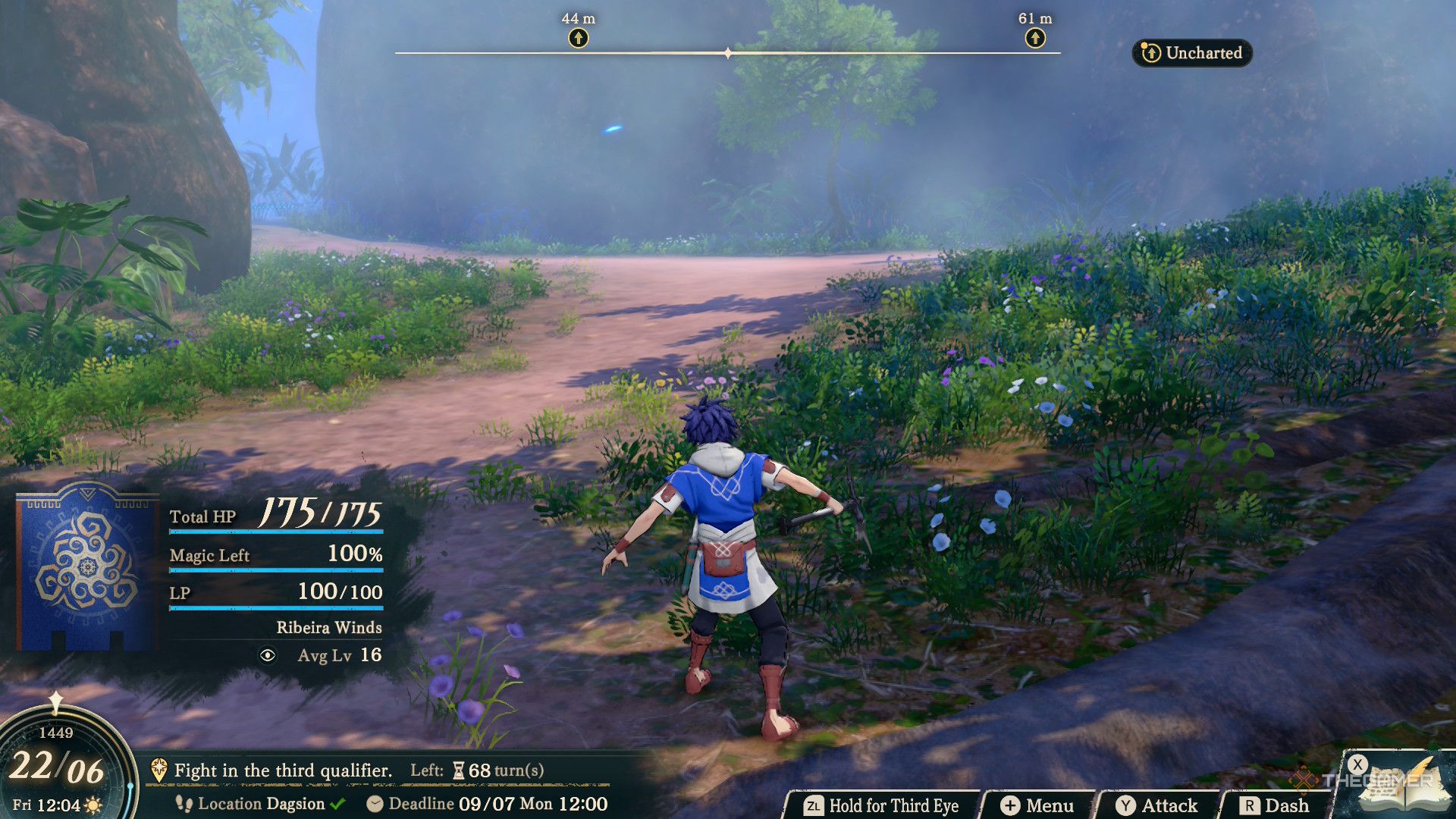 Cai in a dungeon sequence in Fire Emblem Fortune's Weave.