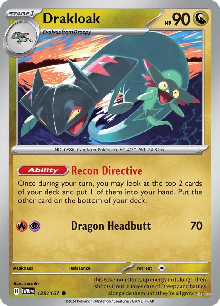 Drakloak Pokemon TCG Card.