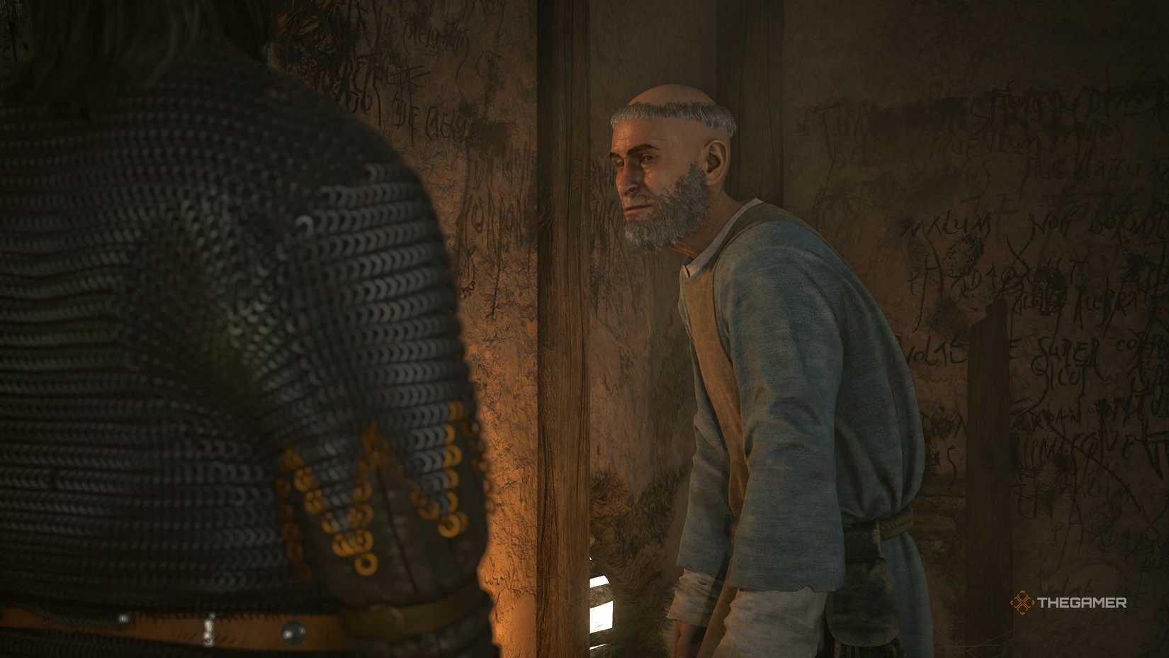 Coen speaking with Albertus in The Blood of Dawnwalker.