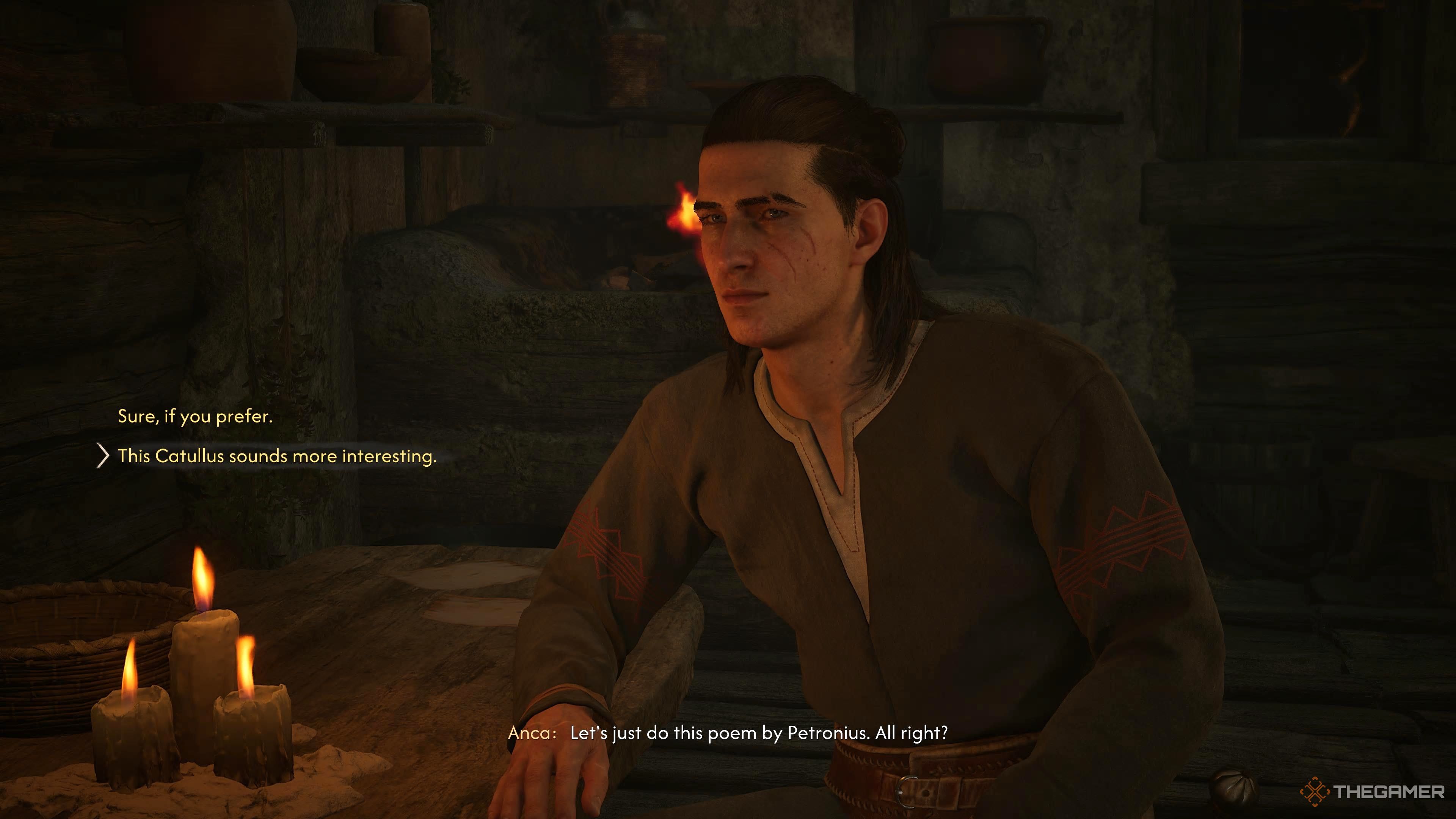 Coen insisting on a specific poem in The Blood of Dawnwalker.
