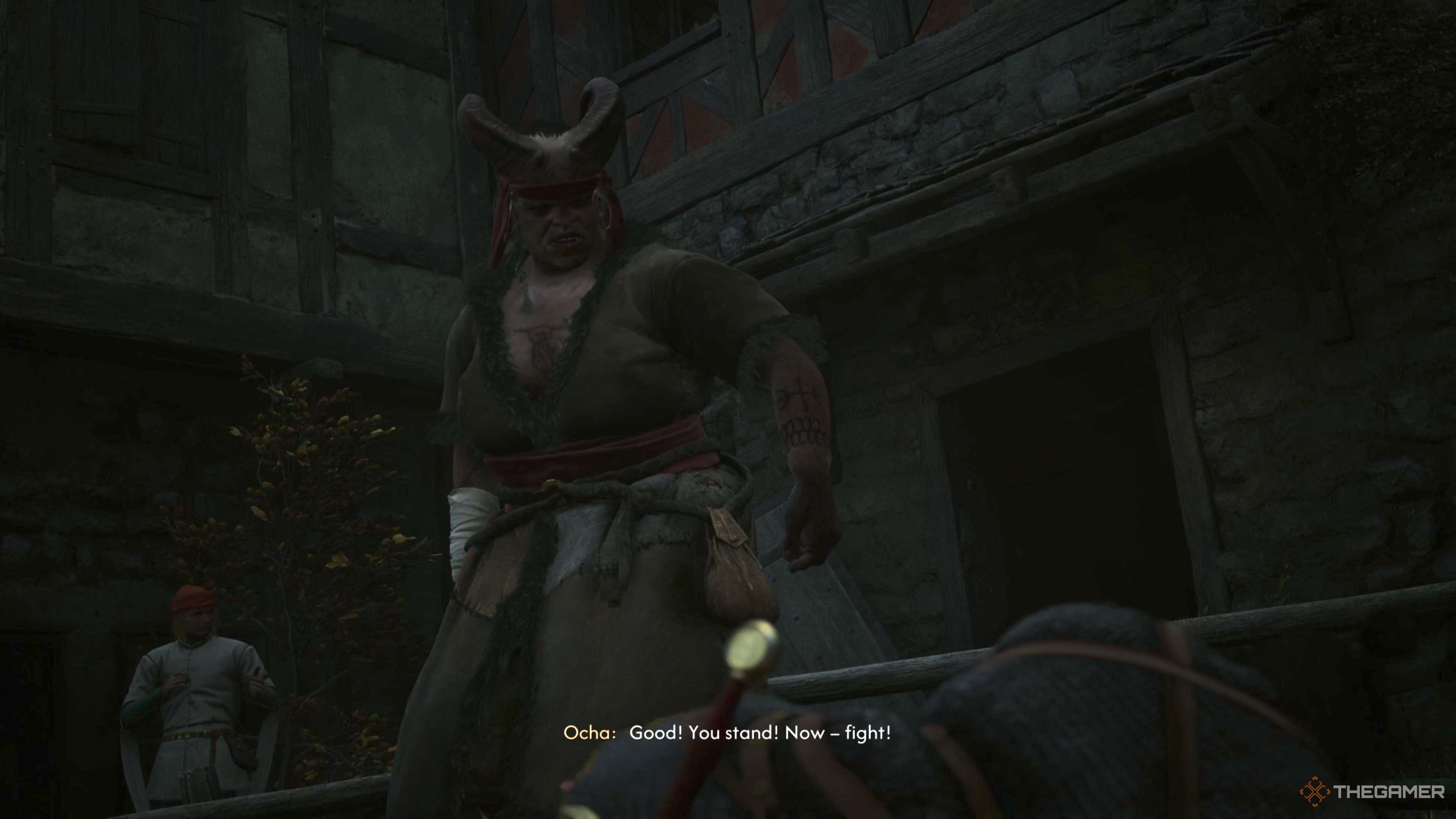 Ocha fighting Coen in The Blood of Dawnwalker.