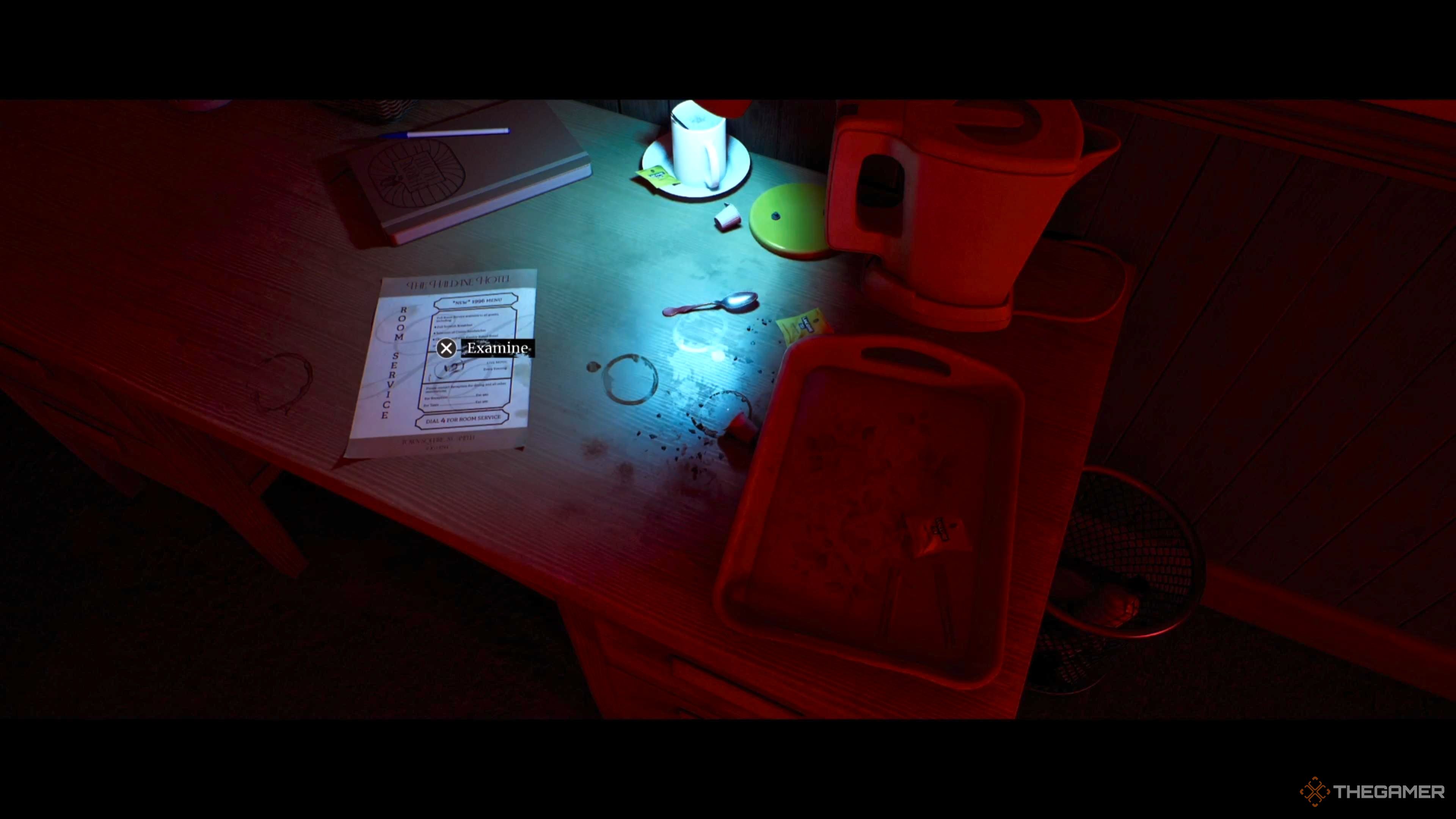 A paper sitting on a desk in Silent Hill townfall.