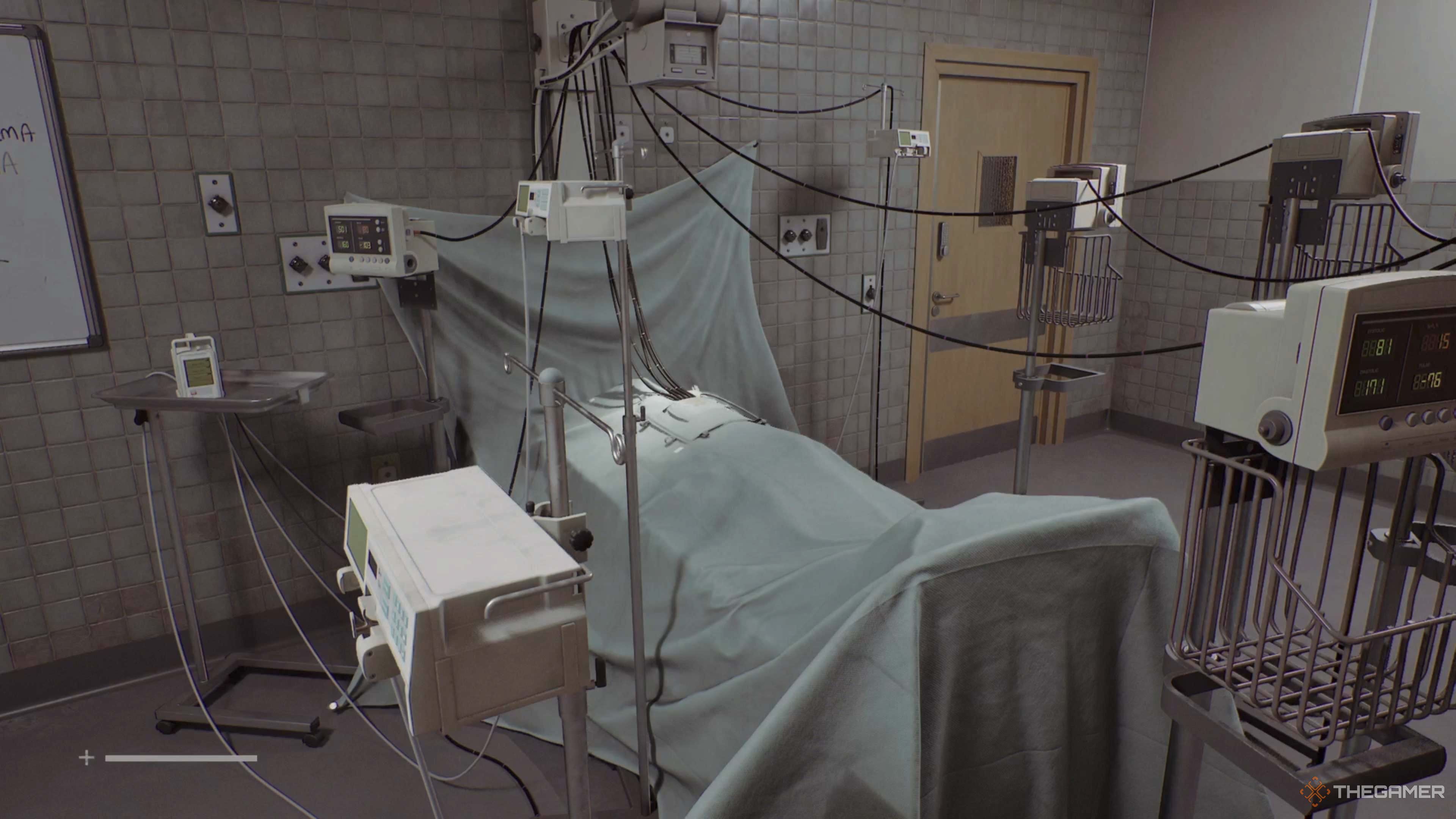 Patient in a hospital bed in Silent Hill: Townfall.